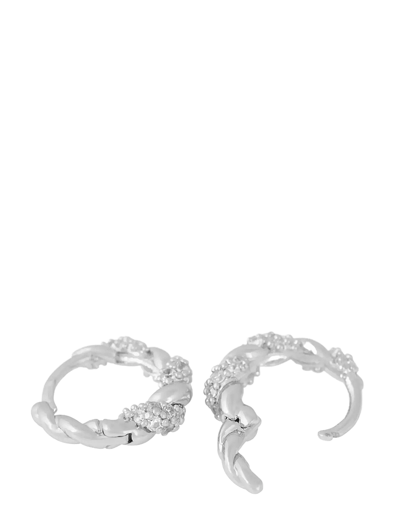 SNÖ of Sweden - Twist crystal oval ear s/clear - Onesize - hoops kõrvarõngad - s/clear - 2