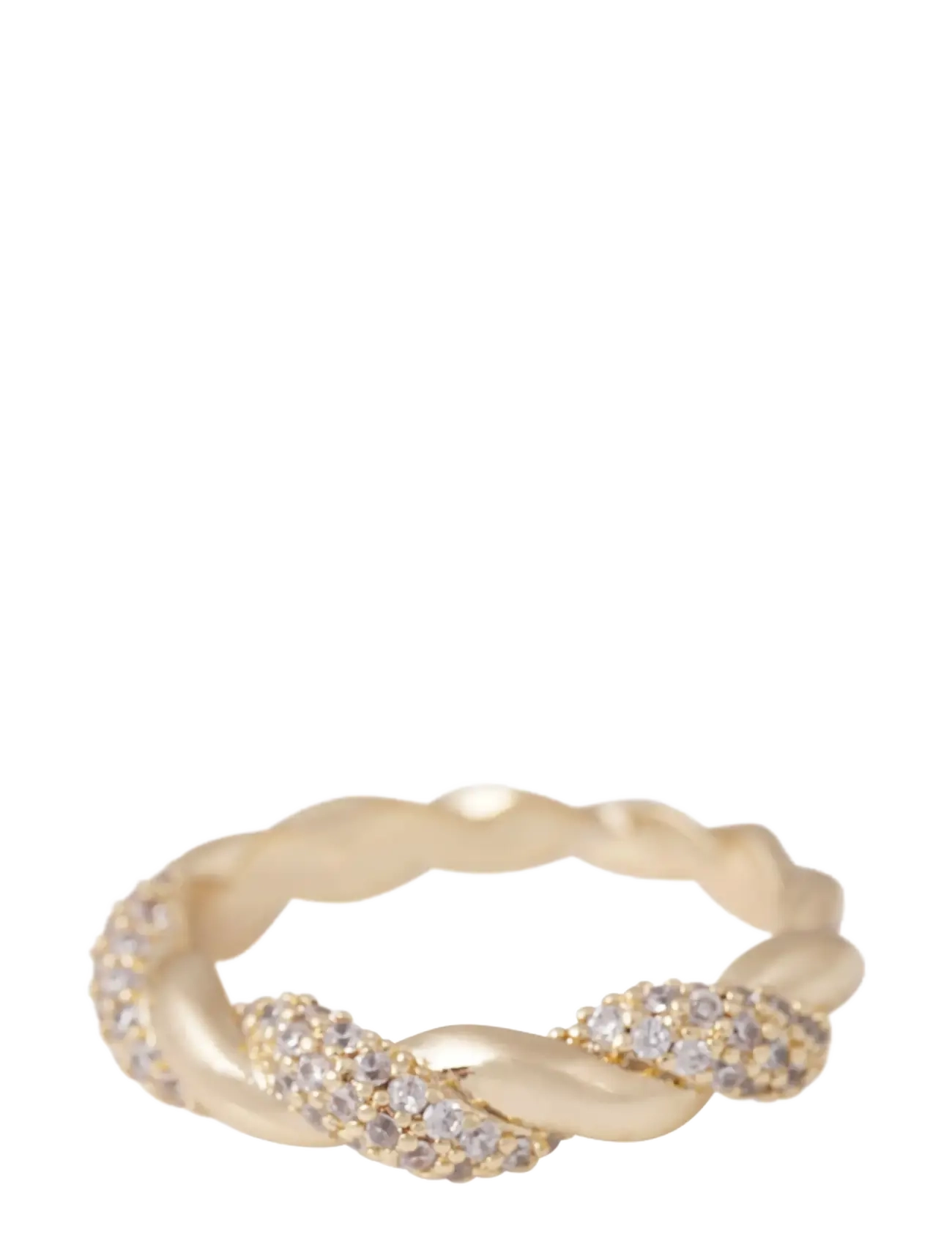 SNÖ of Sweden Twist ring g/clear - M - Jõulukingid - G/CLEAR / gold