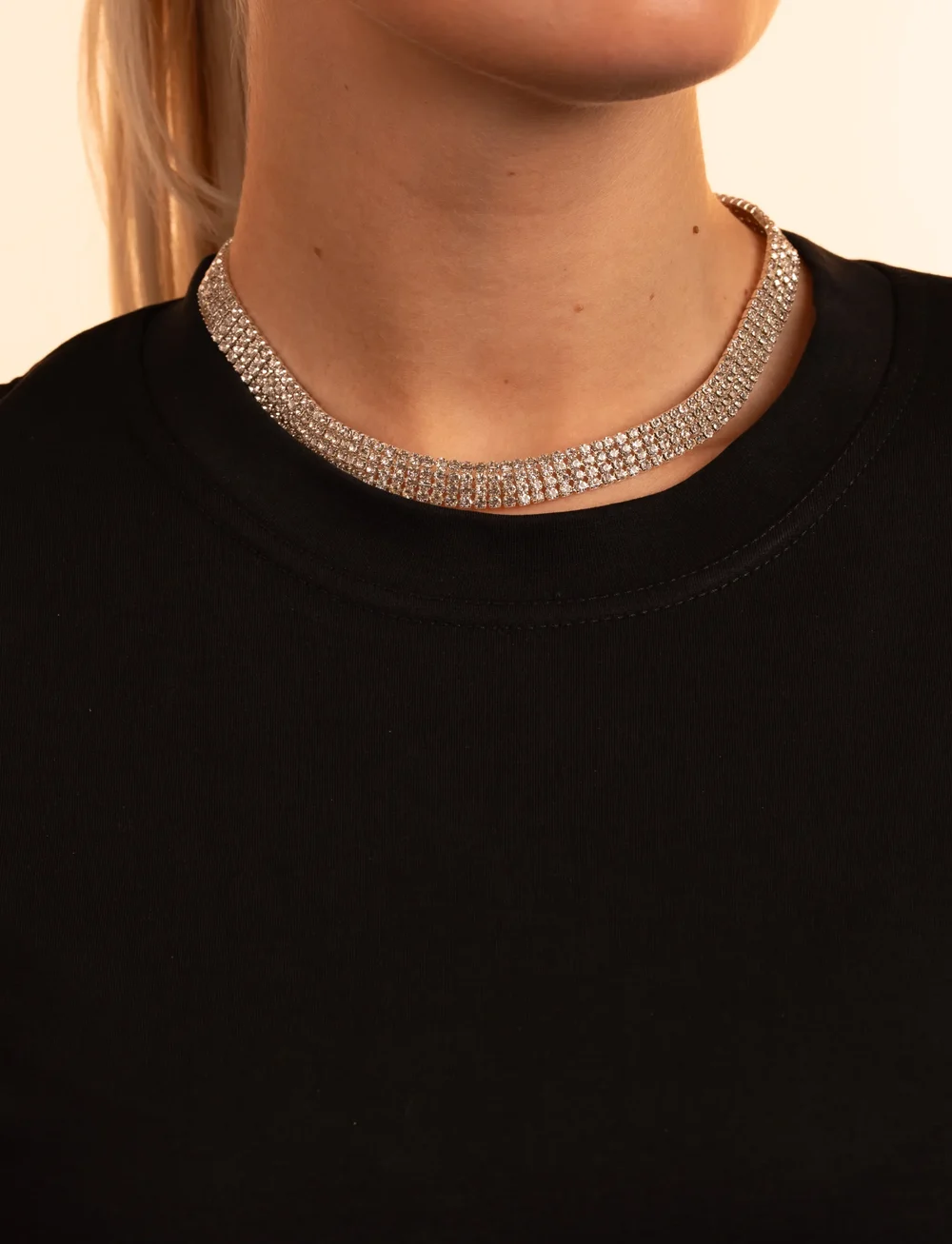 SNÖ of Sweden - Holly strass neck s/clear - Onesize - kedjehalsband - s/clear - 0