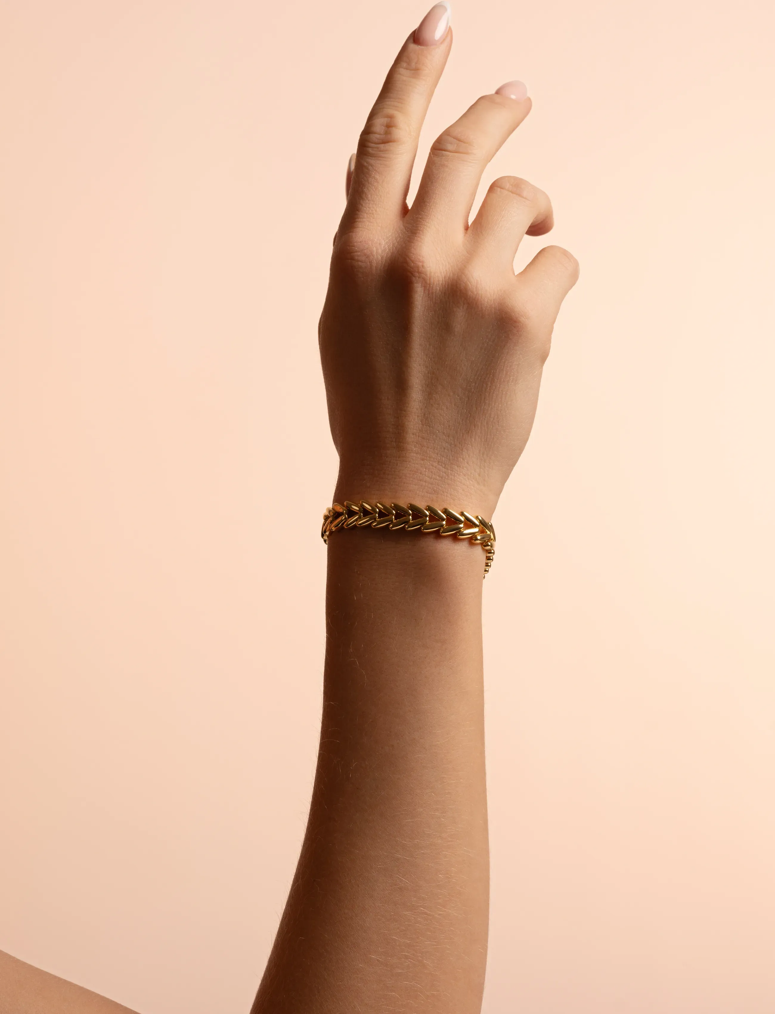 SNÖ of Sweden Liddy Elastic Brace Plain G-Onesize, One Size, Bracelets, Gold - Chain Frauen