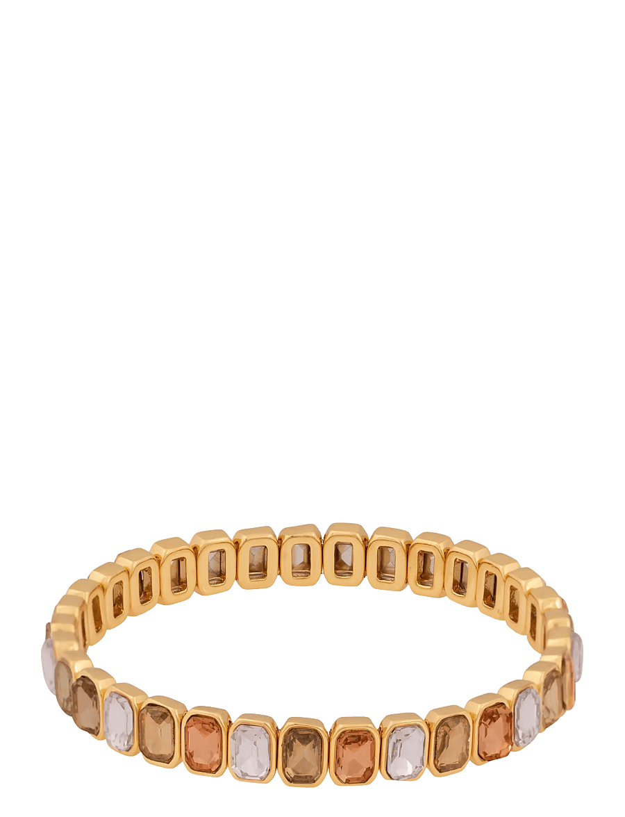 SNÖ of Sweden - Cathrine crystal brace g/brown - Onesize - bransoletki - g/brown - 1