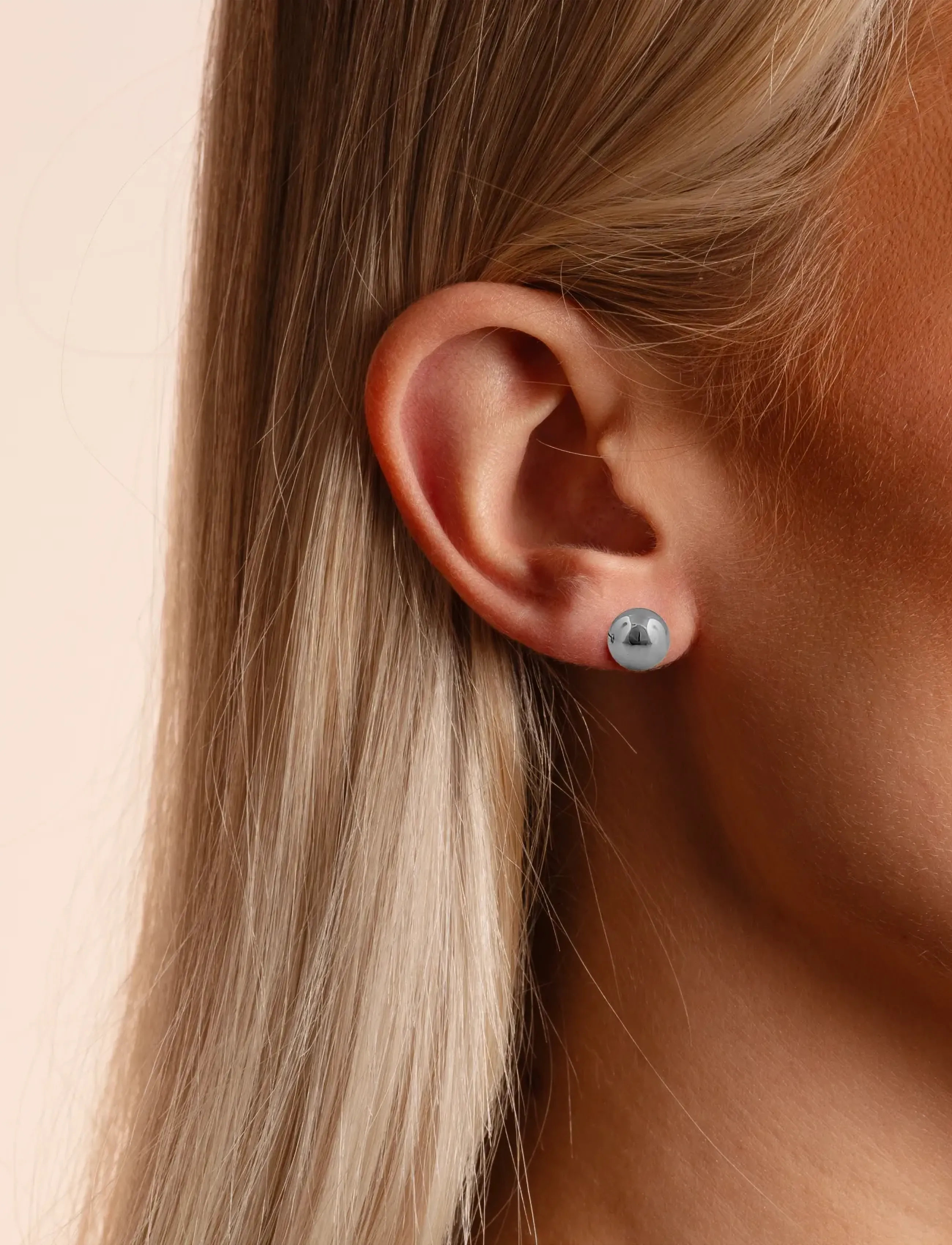 SNÖ of Sweden Bennet Ear Plain S-Onesize, One Size, Silver, Øreringe > Ørestikker, Dame