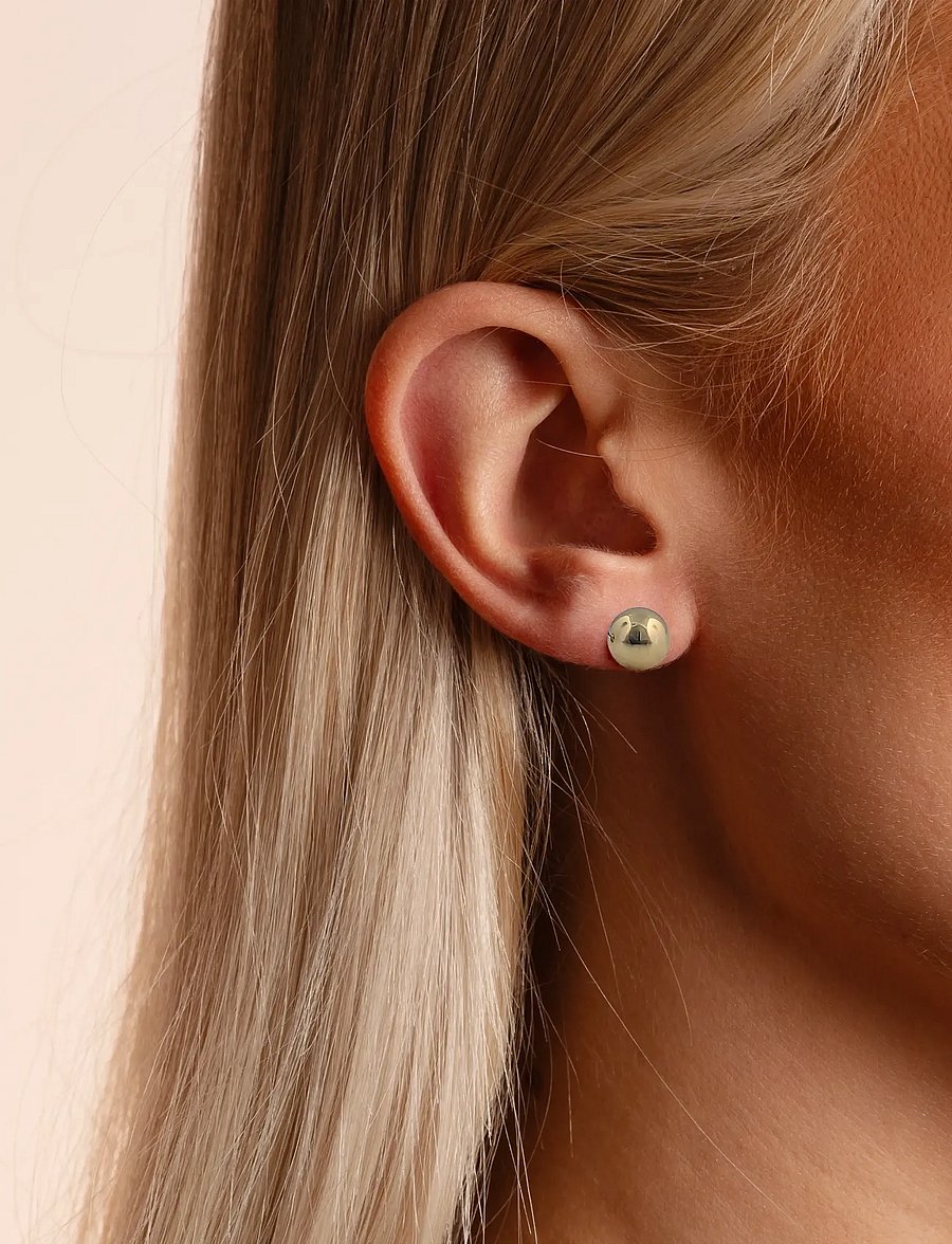 SNÖ of Sweden - Bennet ear plain g-Onesize - ohrstecker - plain g - 0