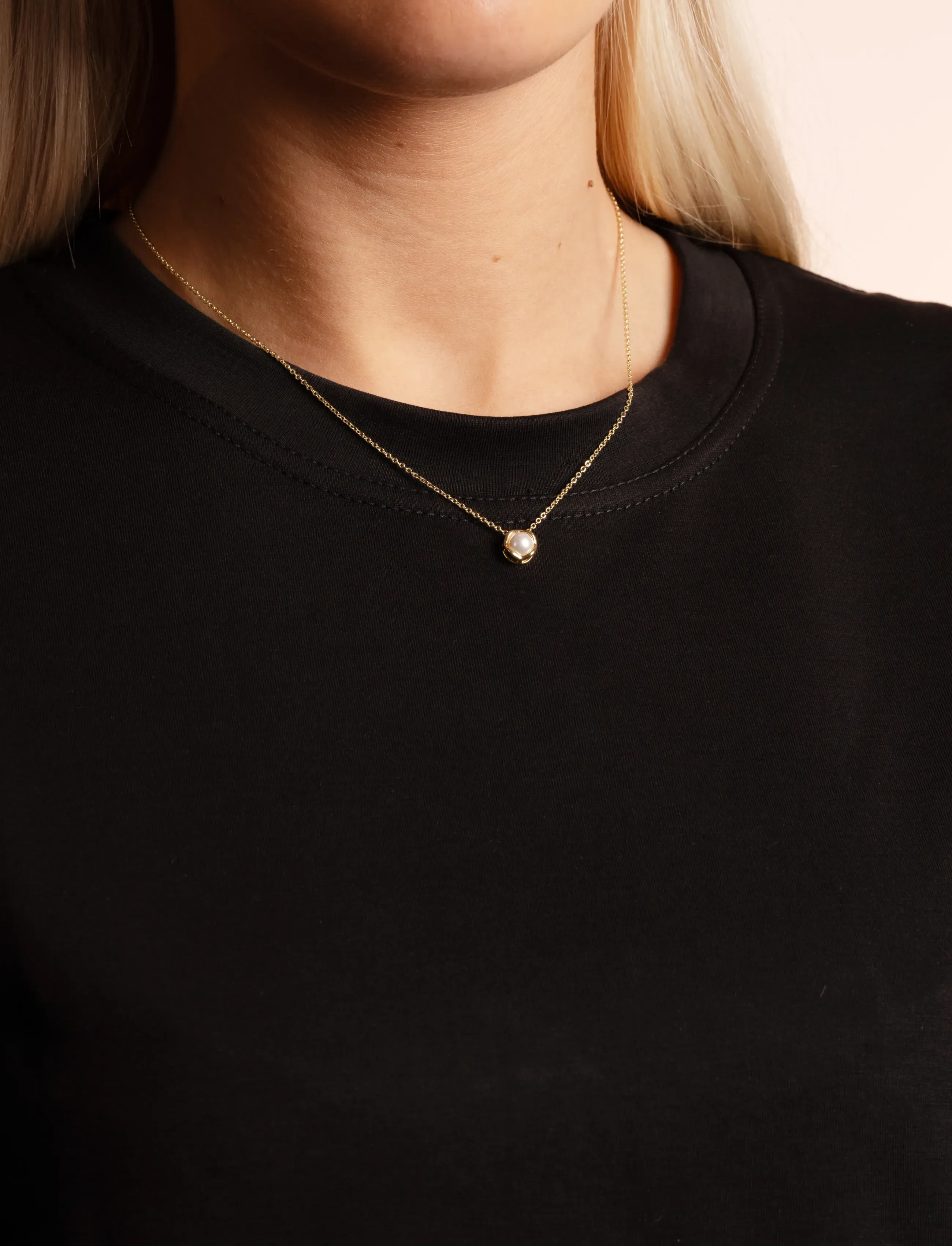 SNÖ of Sweden Kitty Pearl Neck 42 G/White-42Cm, cm, Necklaces, Gold - Dainty Frauen