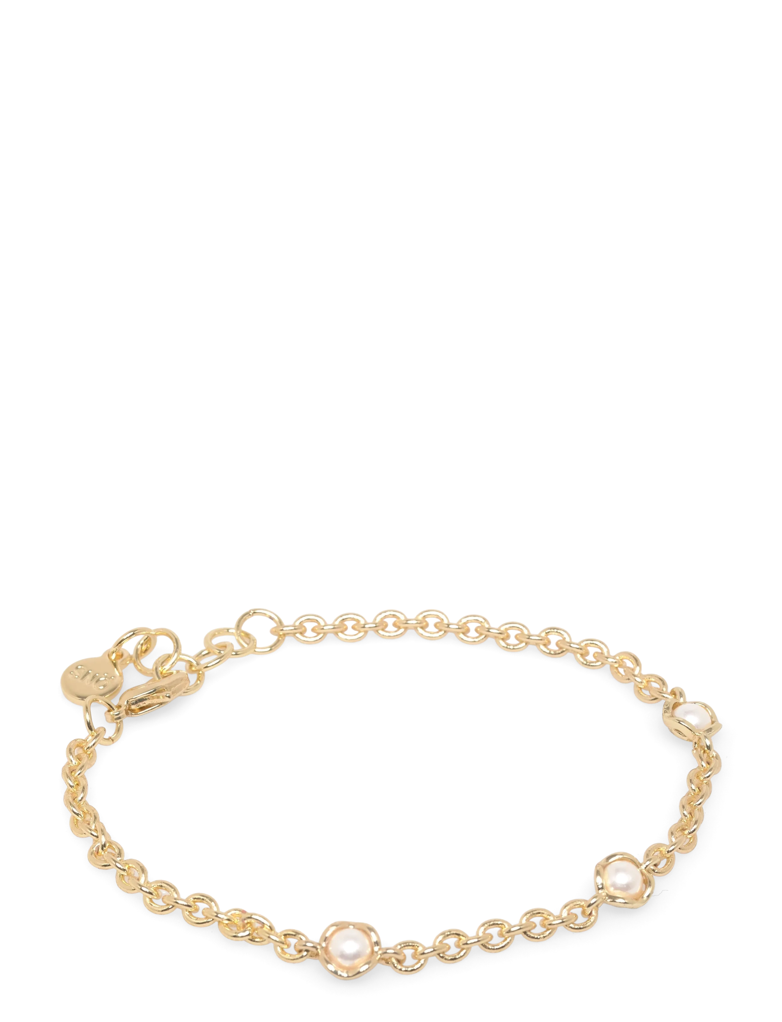 SNÖ of Sweden Kitty Chain Brace G/White-Onesize, One Size, Bracelets, Gold - Frauen