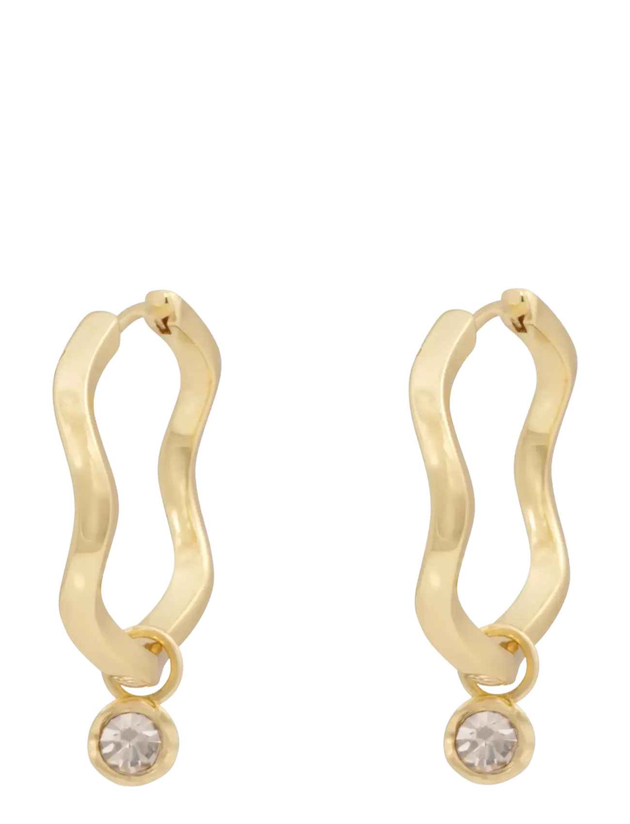 SNÖ of Sweden Kitty crystal pendant ring ear g/clear-Onesize - Øreringe - G/CLEAR / gold