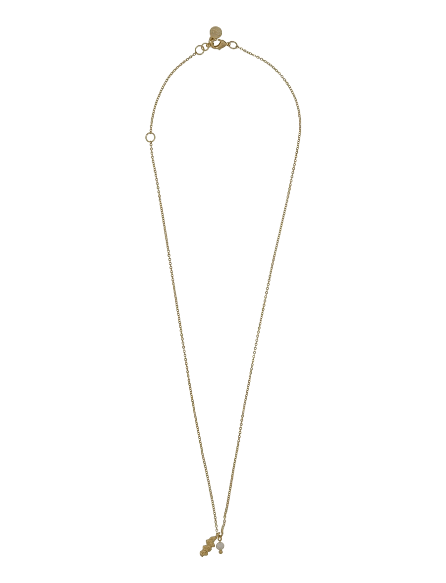SNÖ of Sweden - Cat pearl pendant chain neck 50 g/white-50 cm - chain necklaces - g/white - 1