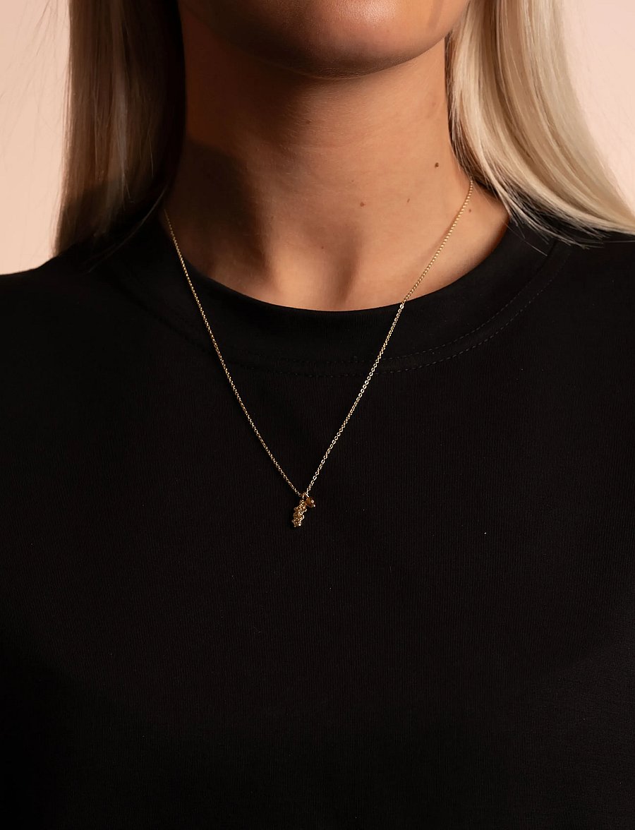 SNÖ of Sweden - Cat stone pendant chain neck 50 g/brown-50 cm - kaelaketid - g/brown - 0