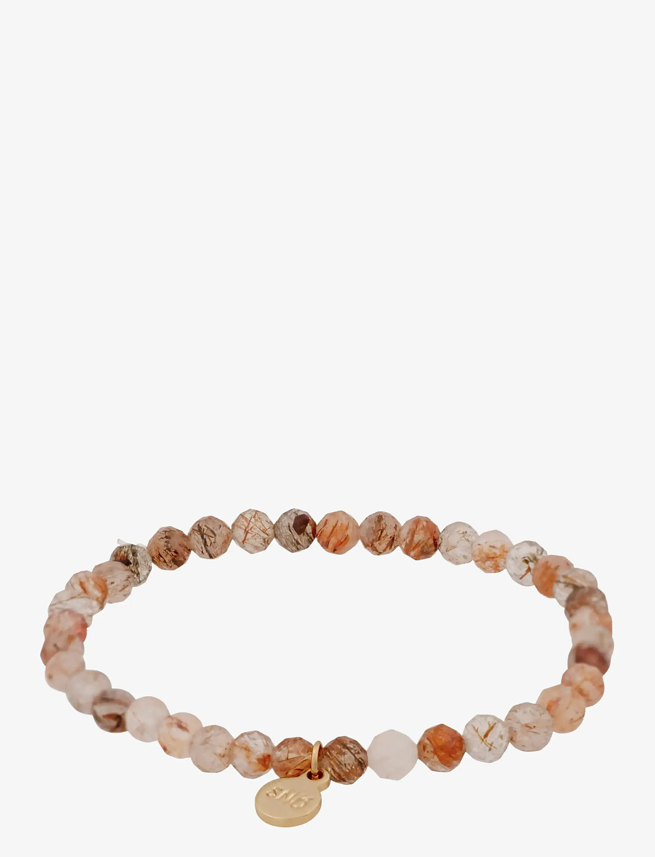 SNÖ of Sweden - Cat elastic stone brace g/brown-M/L - bracelets - g/brown - 1