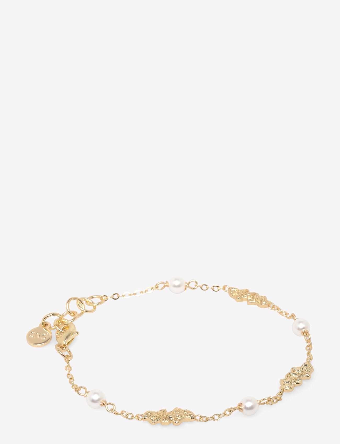 SNÖ of Sweden - Cat pendant stone brace g/white-Onesize - kettenarmbänder - g/white - 1