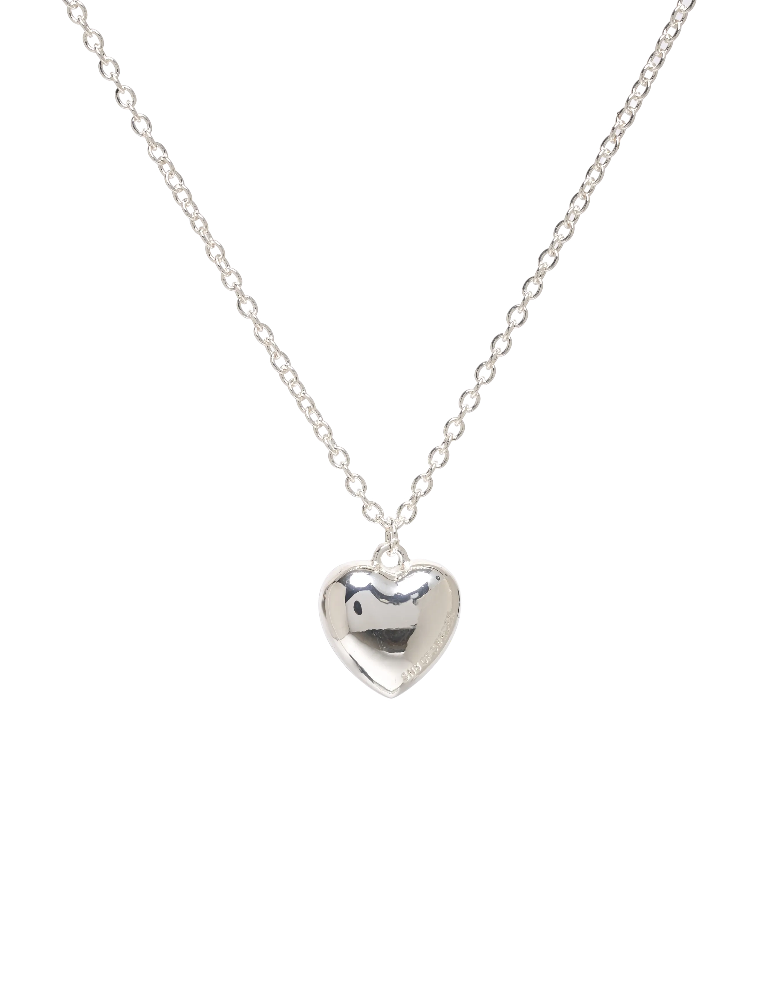 SNÖ of Sweden Cute big heart neck 50 plain s-50 cm - Modetrends - PLAIN S / silver
