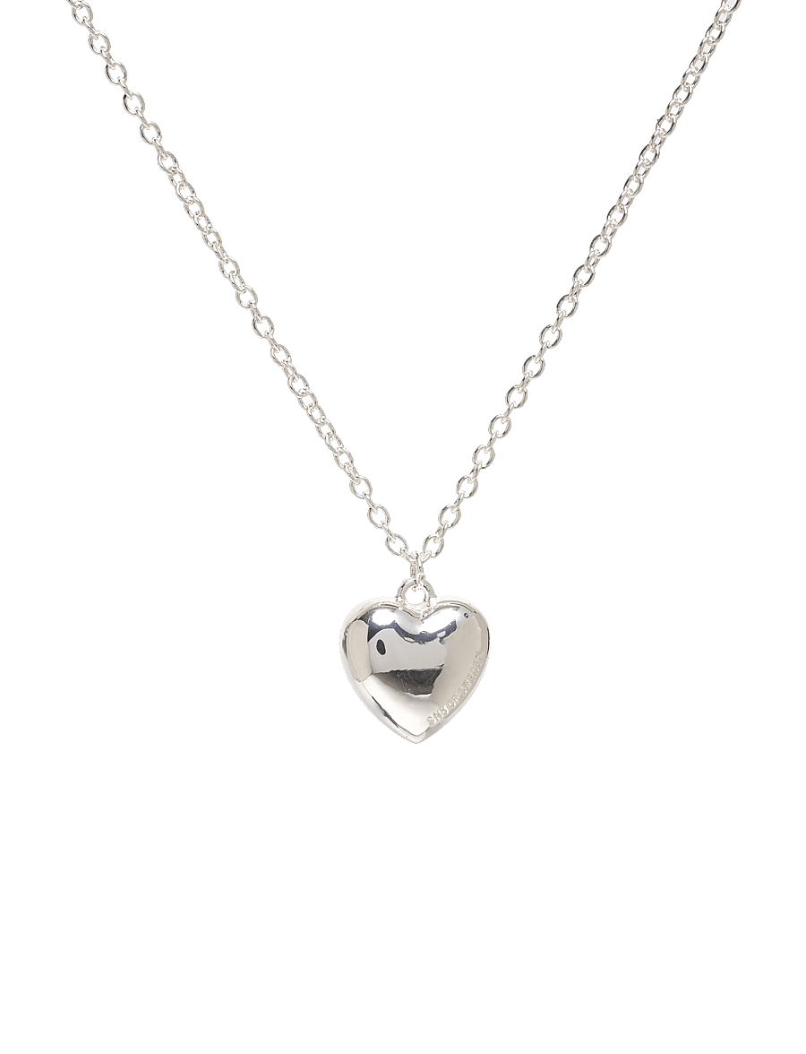 SNÖ of Sweden - Cute big heart neck 50 plain s-50 cm - chain necklaces - plain s - 1