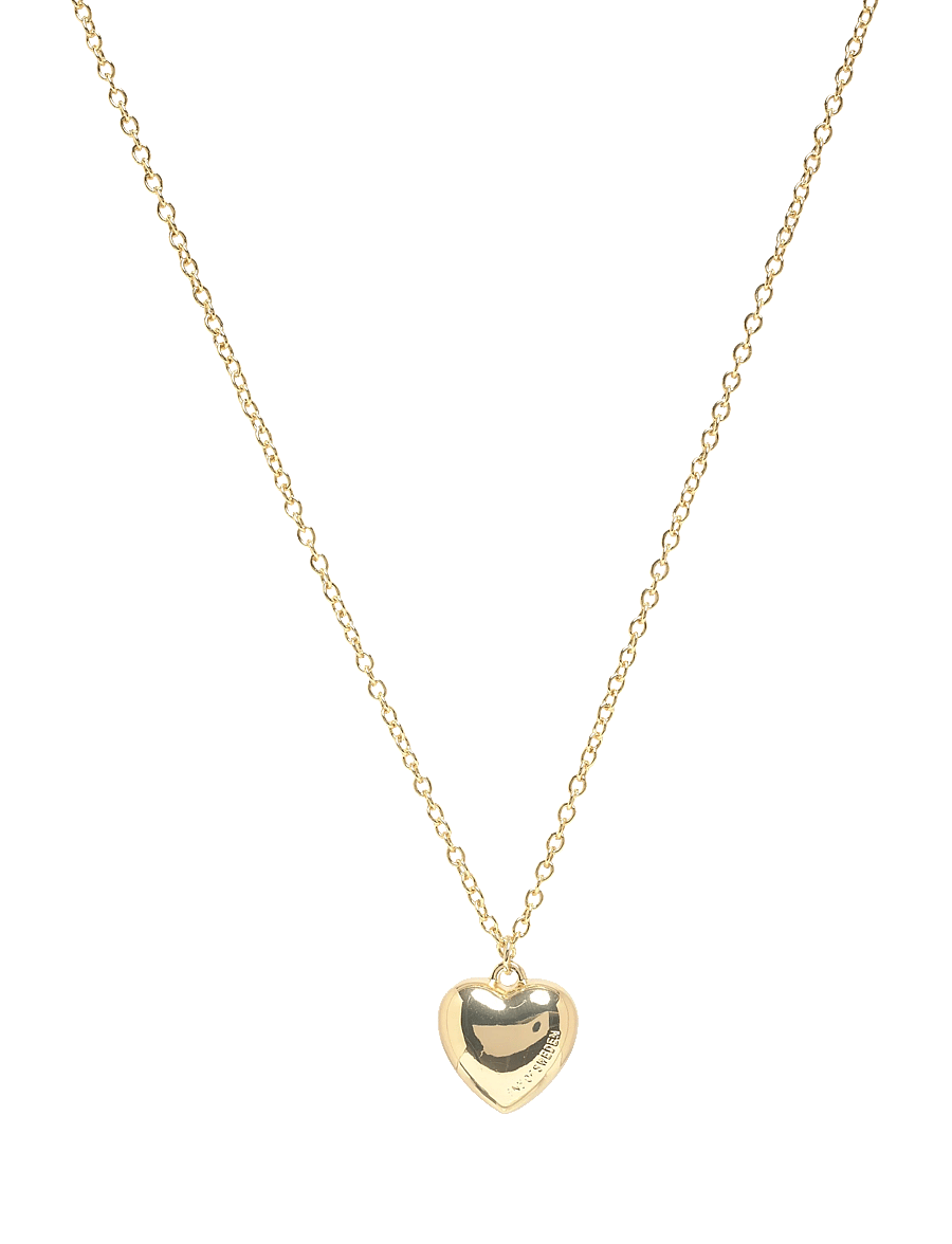 SNÖ of Sweden - Cute big heart neck 50 plain g-50 cm - pendant necklaces - plain g - 1