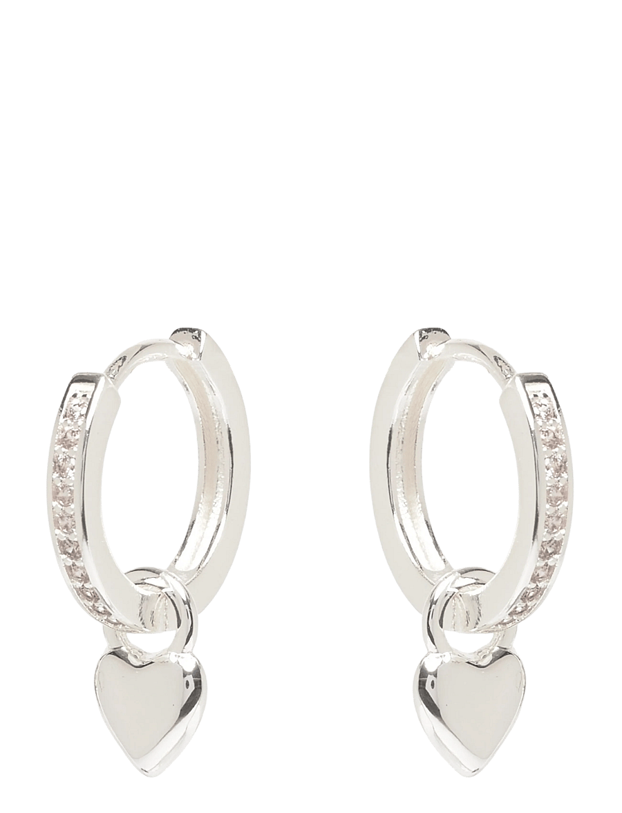 SNÖ of Sweden - Cute crystal pendant ear s/clear-Onesize - hoops - s/clear - 1