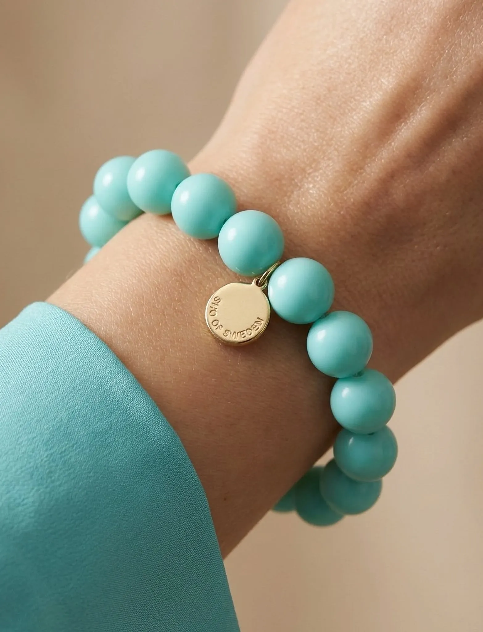 SNÖ of Sweden Bubble Big Elastic Brace G/Light Green Onesize, One Size, Bracelets, Blau - Pearl Frauen