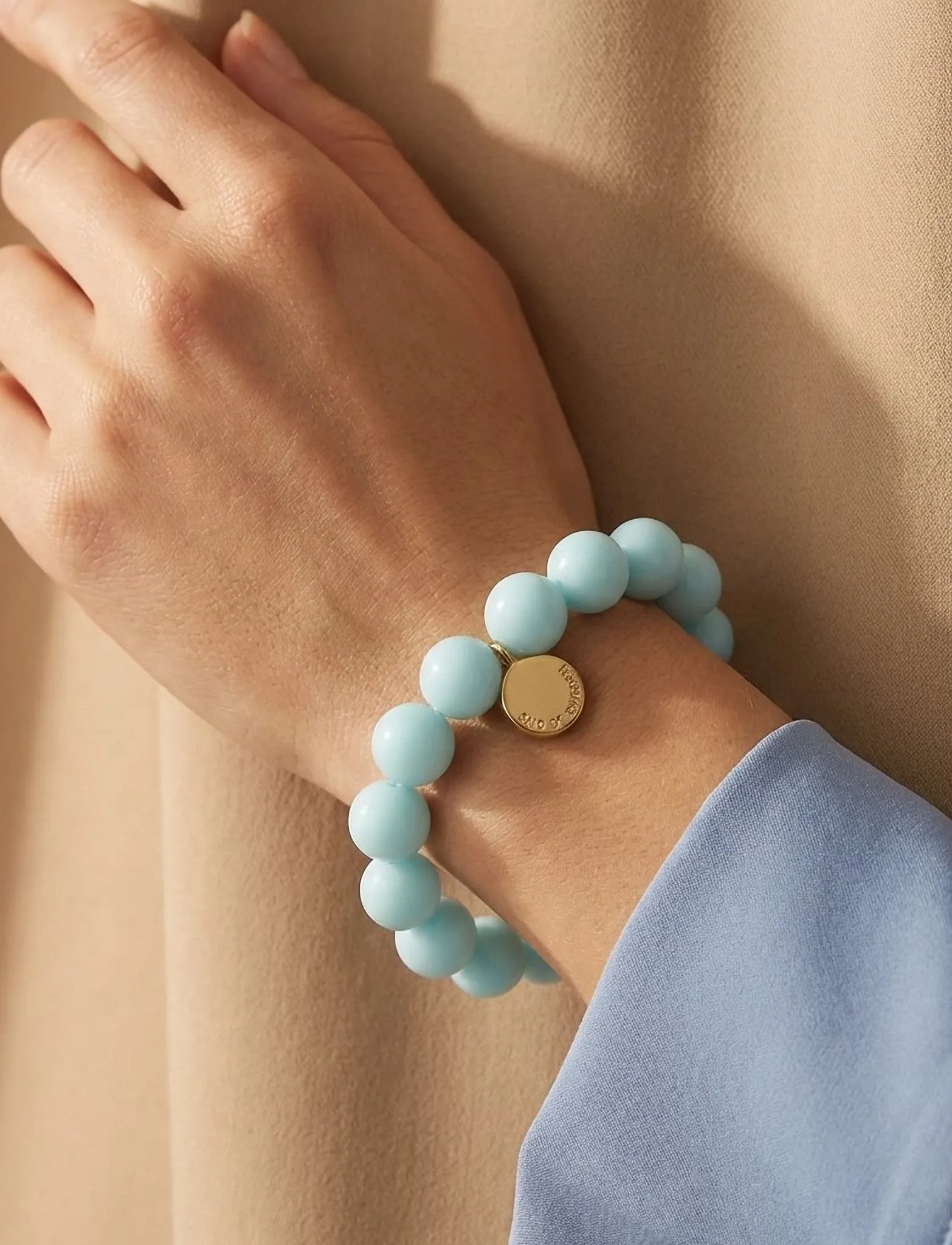 SNÖ of Sweden Bubble Big Elastic Brace G/Light Blue Onesize, One Size, Bracelets, Blau - Pearl Frauen