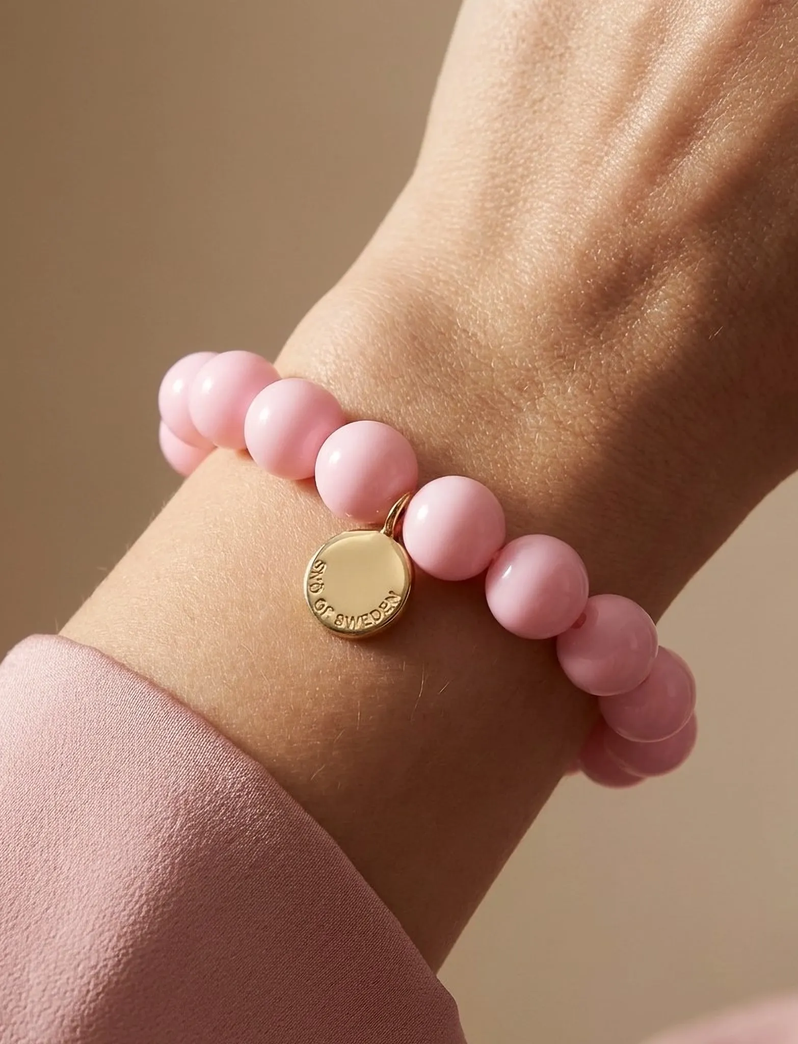 SNÖ of Sweden Bubble Big Elastic Brace G/Light Pink Onesize, One Size, Bracelets, Rosa - Pearl Frauen