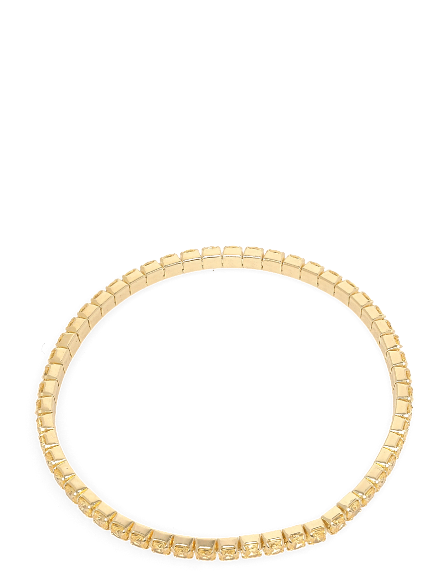 SNÖ of Sweden - Callie elastic crystal brace g/yellow-S/M - chain bracelets - g/yellow - 1