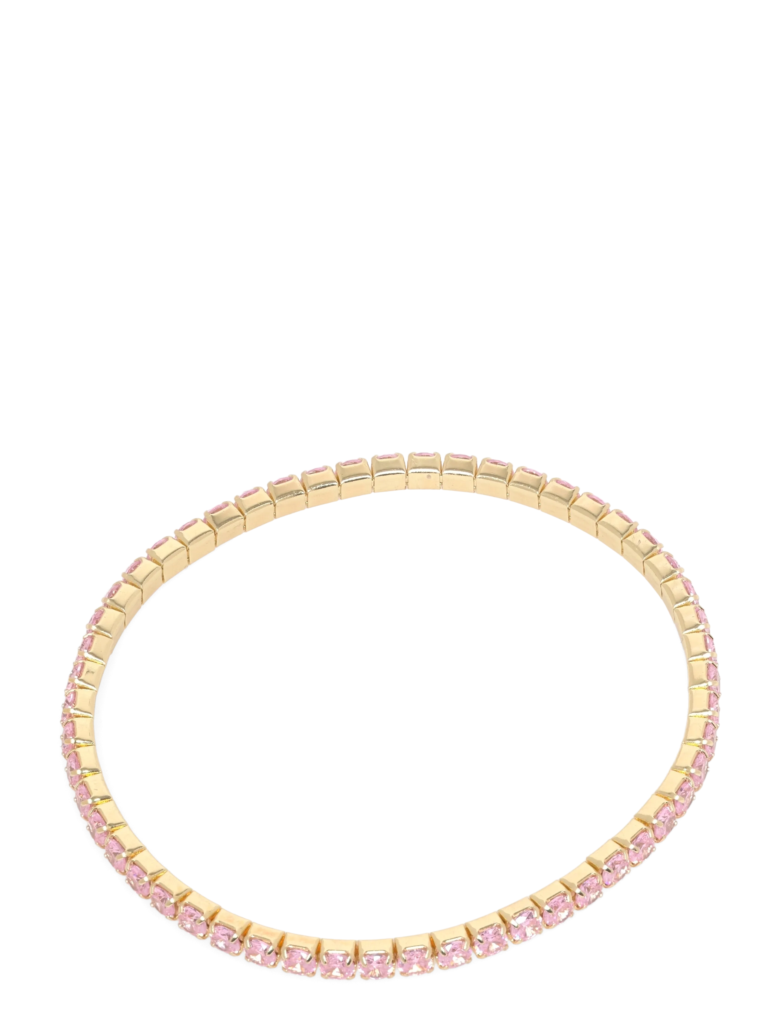 SNÖ of Sweden Callie elastic crystal brace g/light pink-S/M - SNÖ of Sweden - G/LIGHT PINK / pink/rose