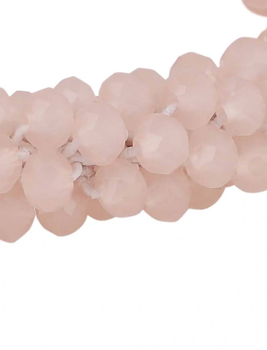 SNÖ of Sweden - Callie elastic crystal brace g/light pink-S/M - chain bracelets - g/light pink - 2