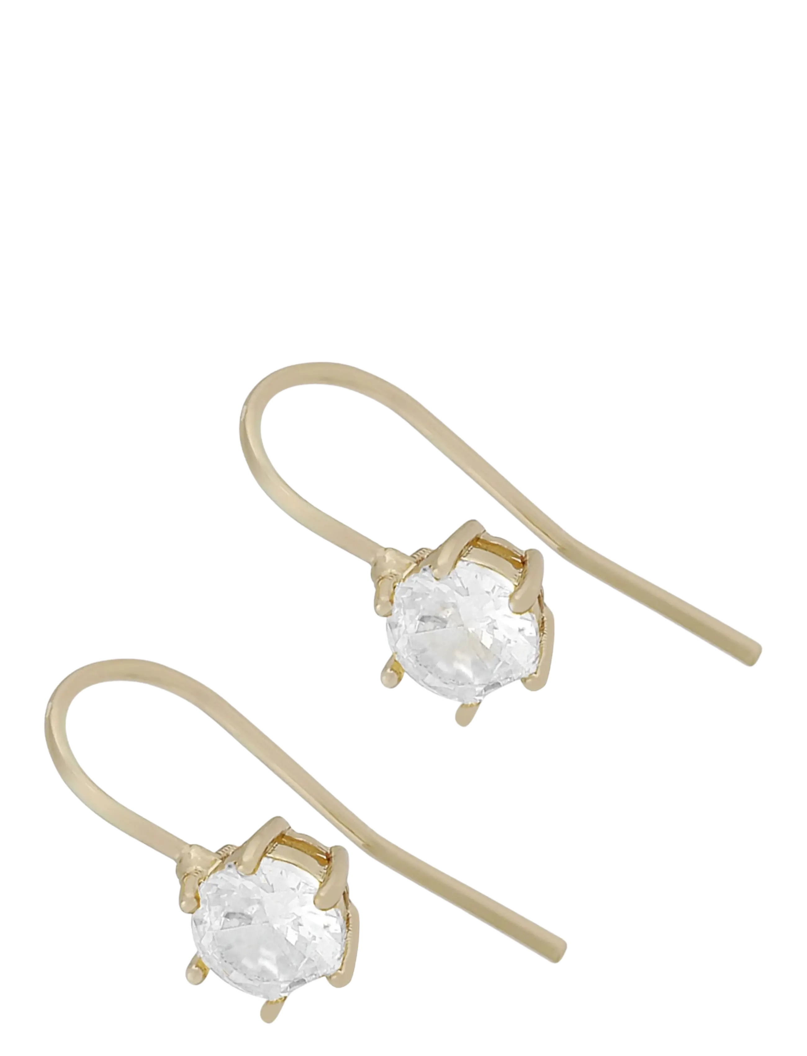 SNÖ of Sweden - Callie hook crystal ear g/clear-Onesize - Øreringe med vedhæng - g/clear - 2