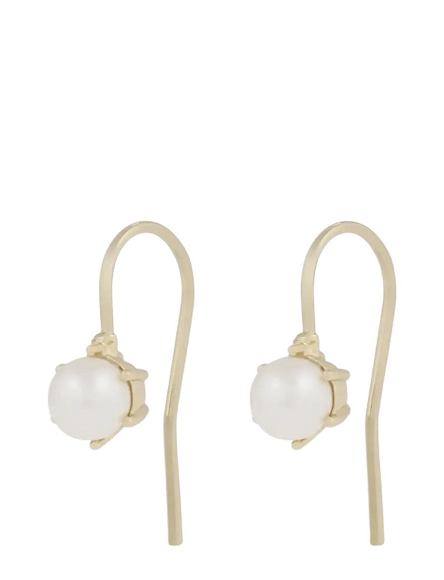 SNÖ of Sweden - Callie hook pearl ear g/white-Onesize - perlų auskarai - g/white - 1