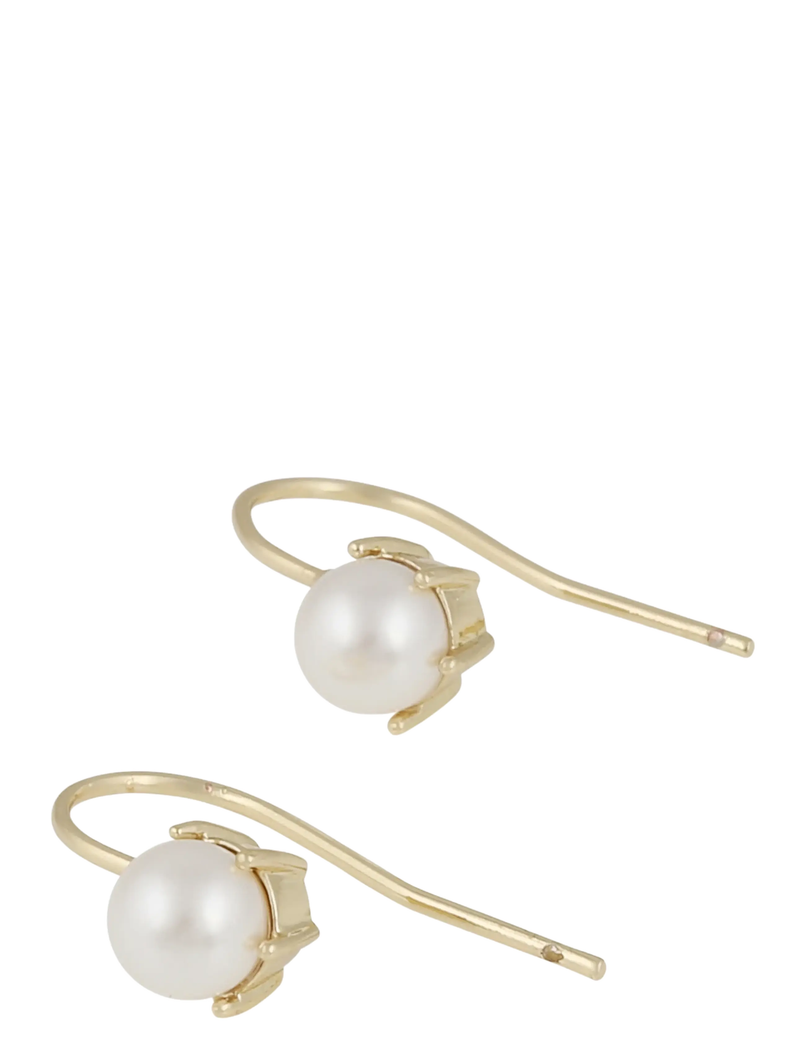 SNÖ of Sweden - Callie hook pearl ear g/white-Onesize - perleøreringe - g/white - 2