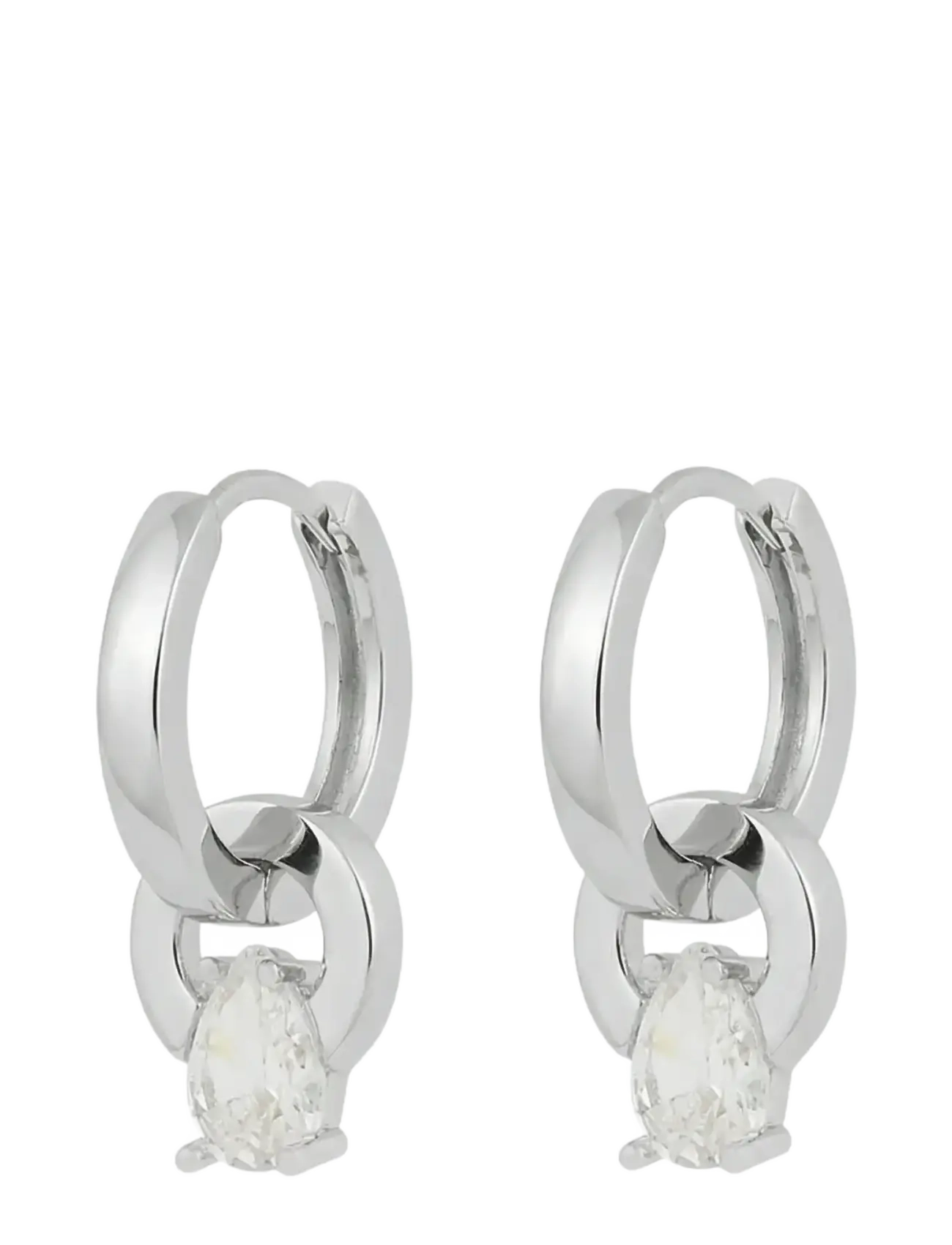 SNÖ of Sweden Callie plain pendant ring ear s/clear-Onesize - Muttertag - S/CLEAR / silver