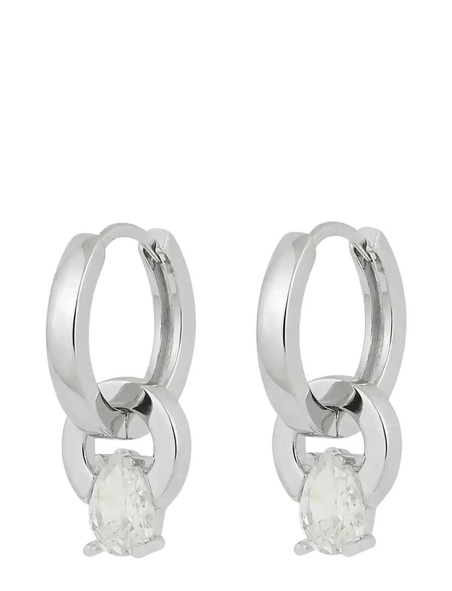 SNÖ of Sweden - Callie plain pendant ring ear s/clear-Onesize - ohrhänger - s/clear - 1