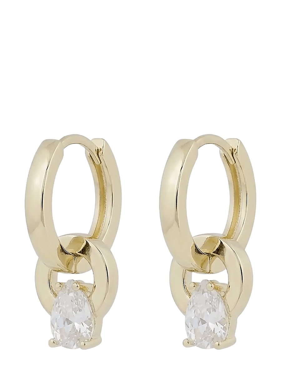SNÖ of Sweden - Callie plain pendant ring ear g/clear-Onesize - wiszące kolczyki - g/clear - 1