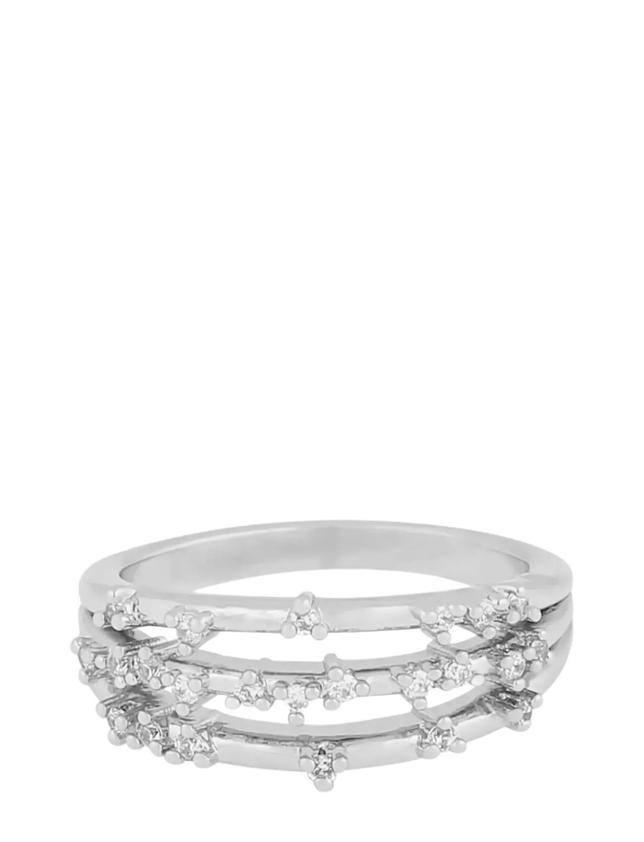 SNÖ OF SWEDEN Lorrie Big Crystal Ring S/Clear-S Silber - One Size - Damen