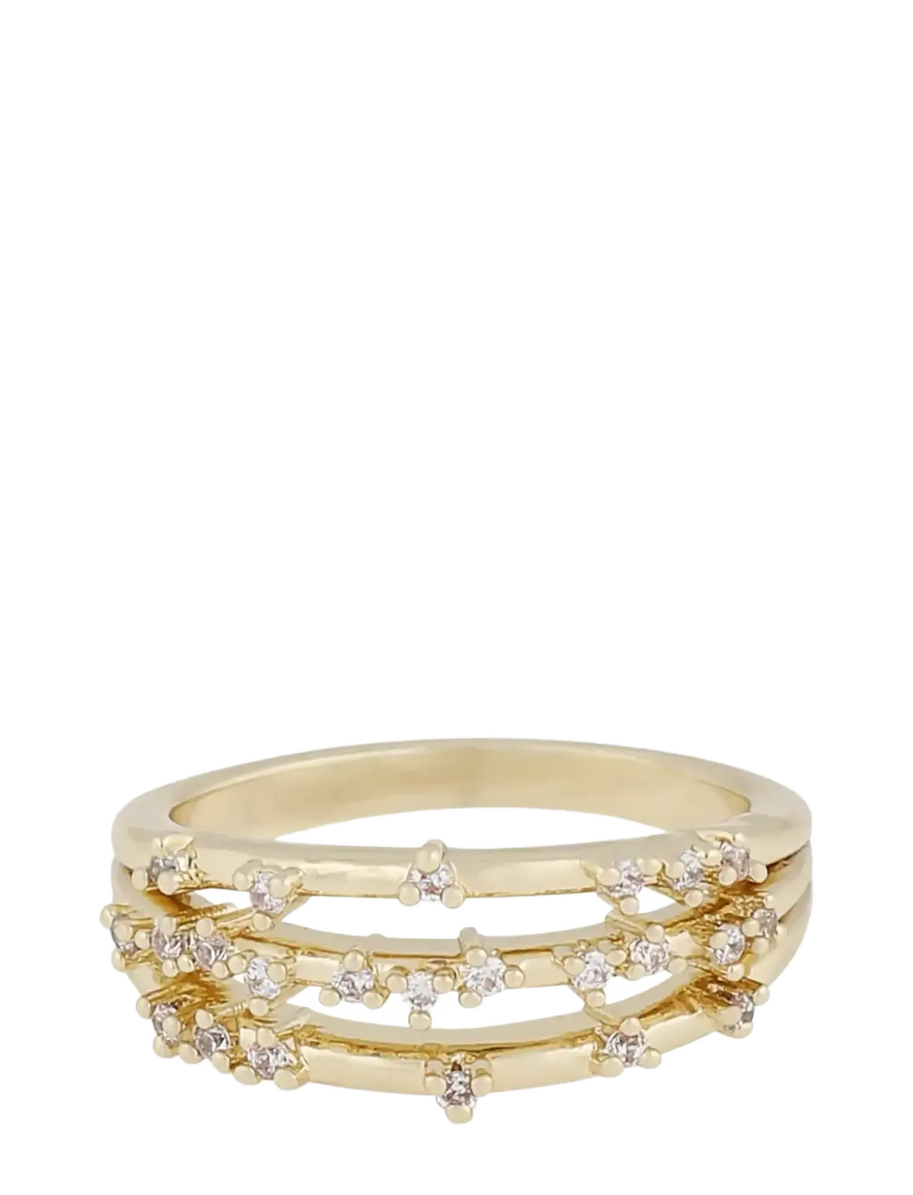 SNÖ OF SWEDEN Lorrie Big Crystal Ring G/Clear-S Gold - One Size - Damen