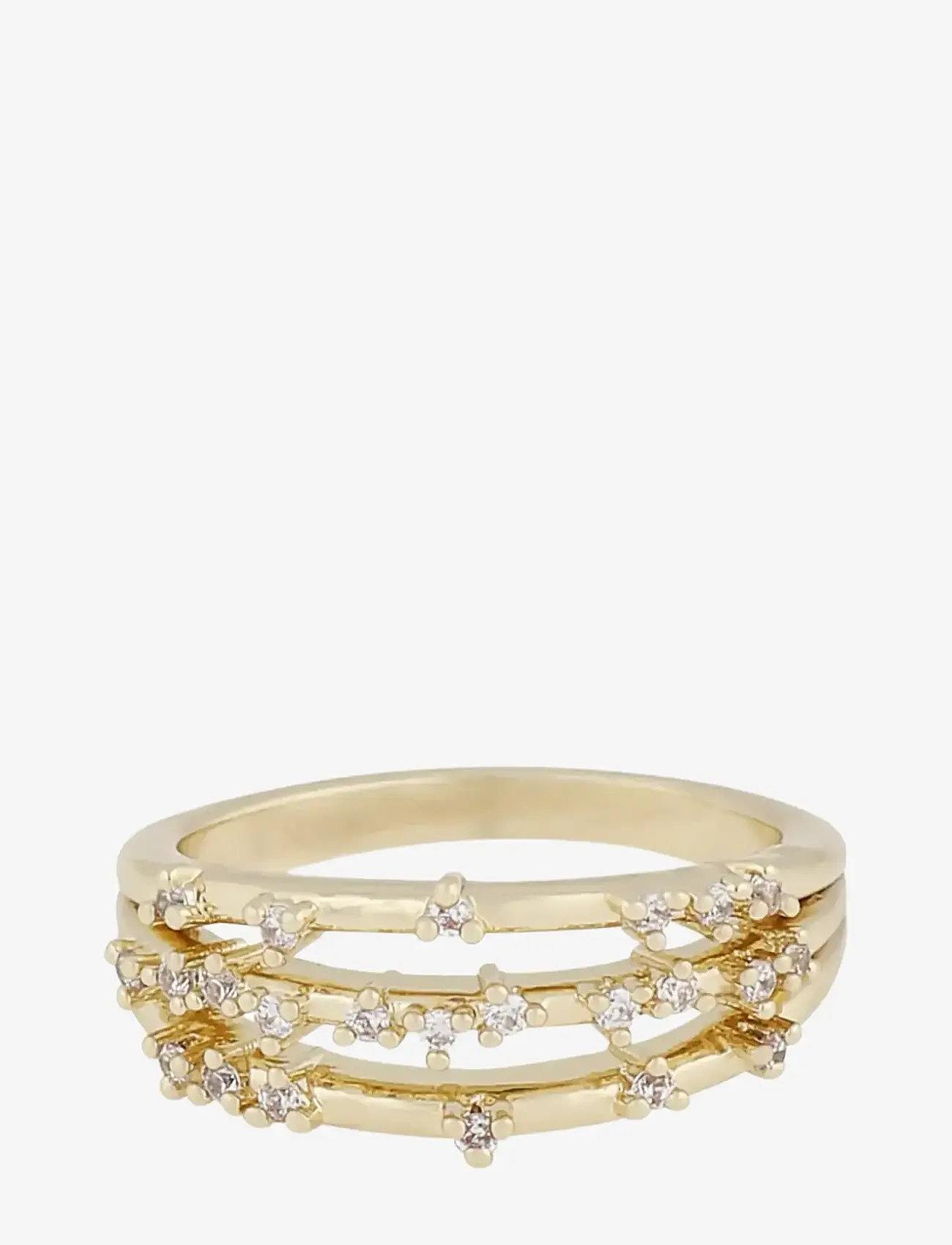 SNÖ of Sweden - Lorrie big crystal ring g/clear-S - ringe - g/clear - 1