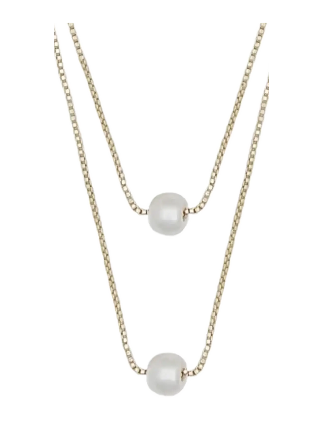 SNÖ of Sweden - Karan double chain neck 42 g/white-42cm - colliers - g/white - 2