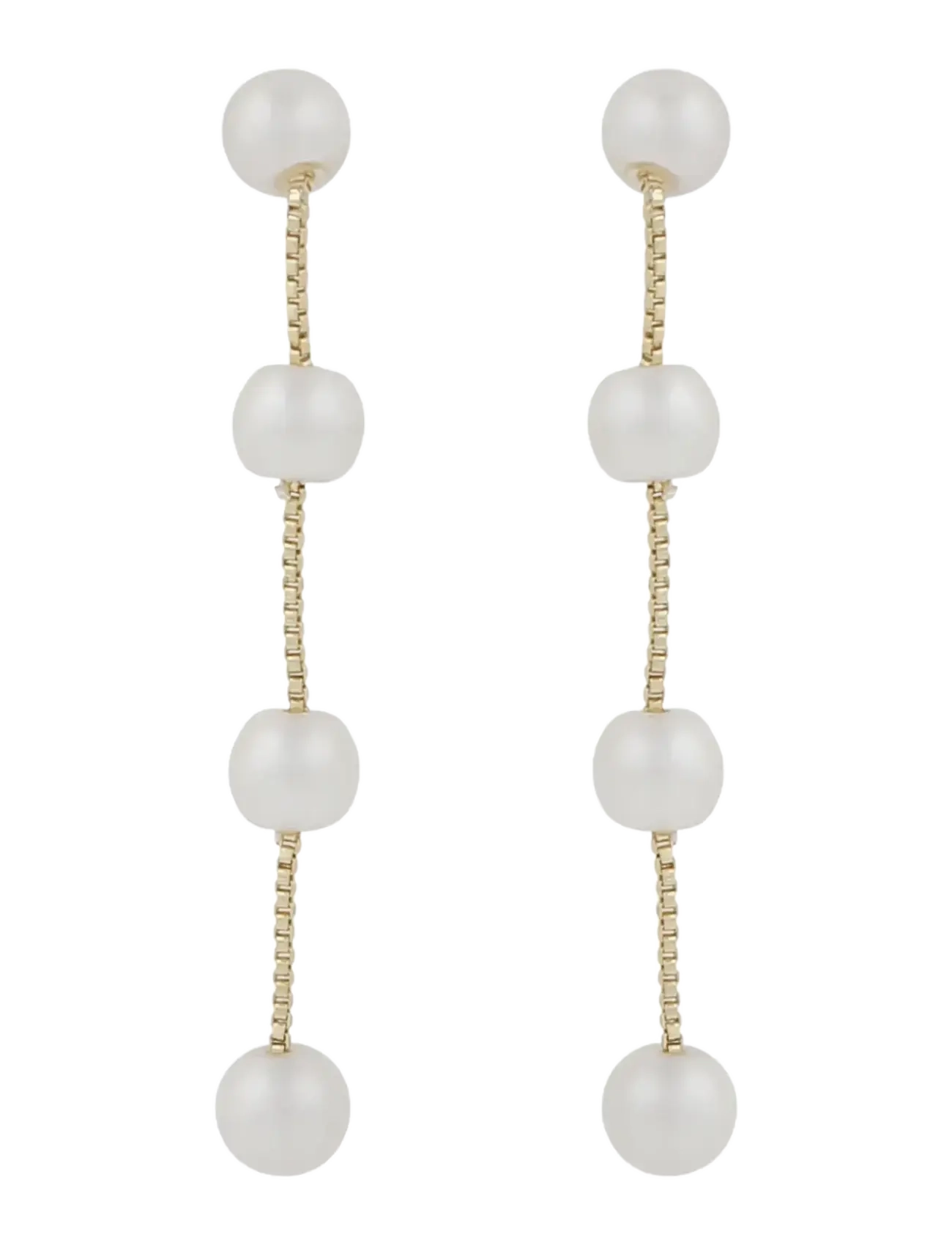 SNÖ of Sweden Karan chain ear g/white-Onesize - Inspiration - G/WHITE / gold