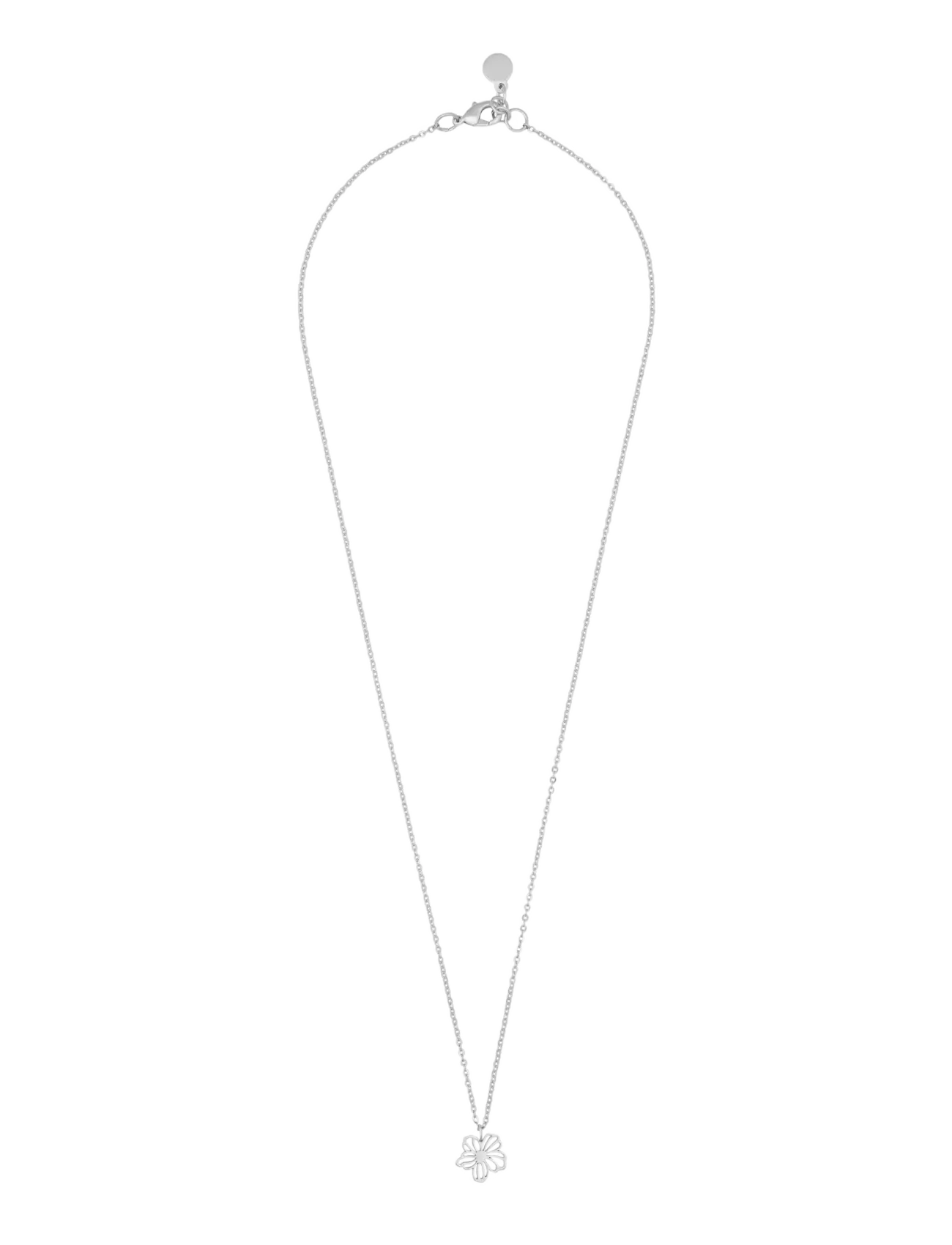 SNÖ of Sweden Flora daisy pendant neck 42 plain s-42cm - Festtøj - PLAIN S / silver
