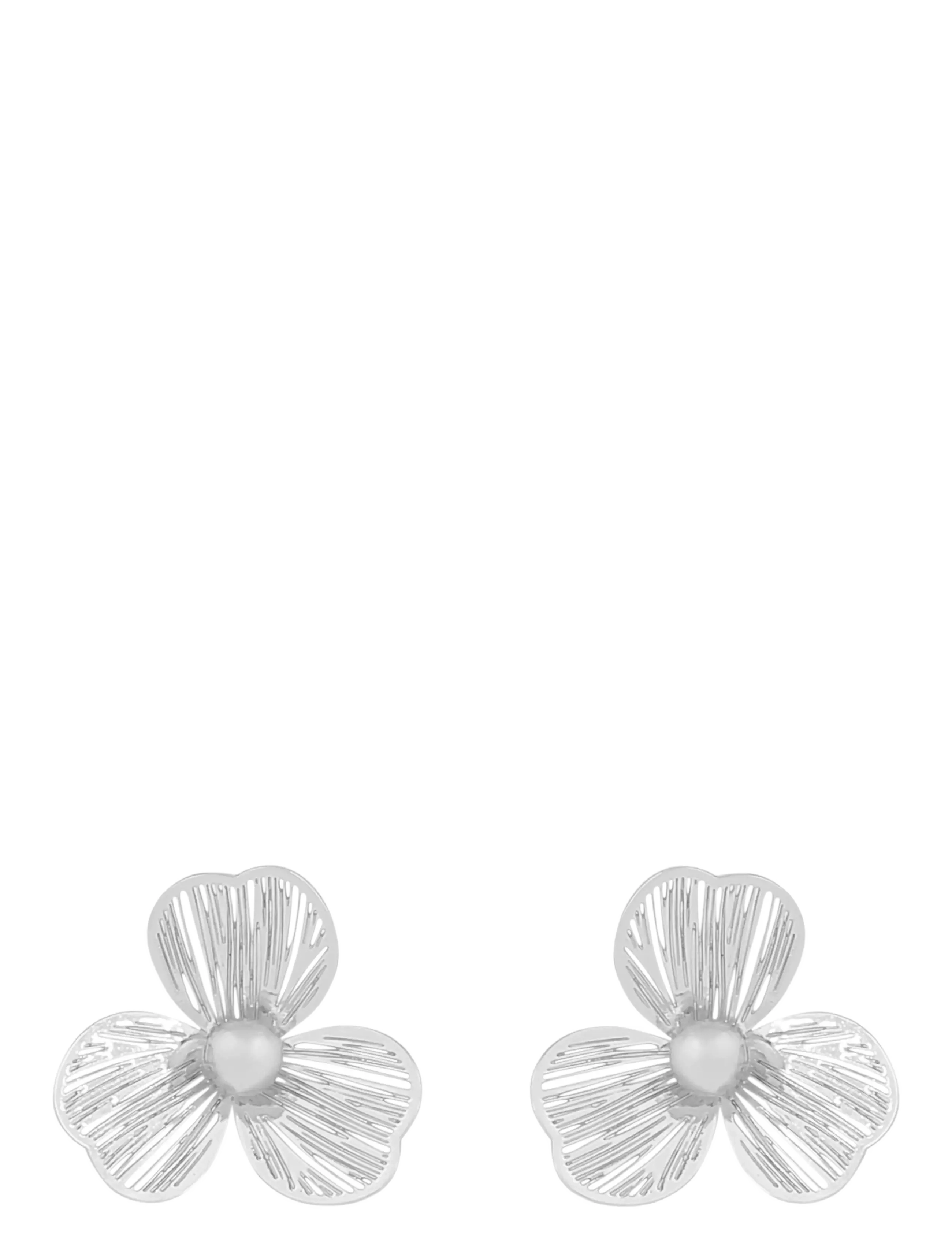 SNÖ of Sweden Flora petal ear plain s-Onesize - Festtøj - PLAIN S / silver