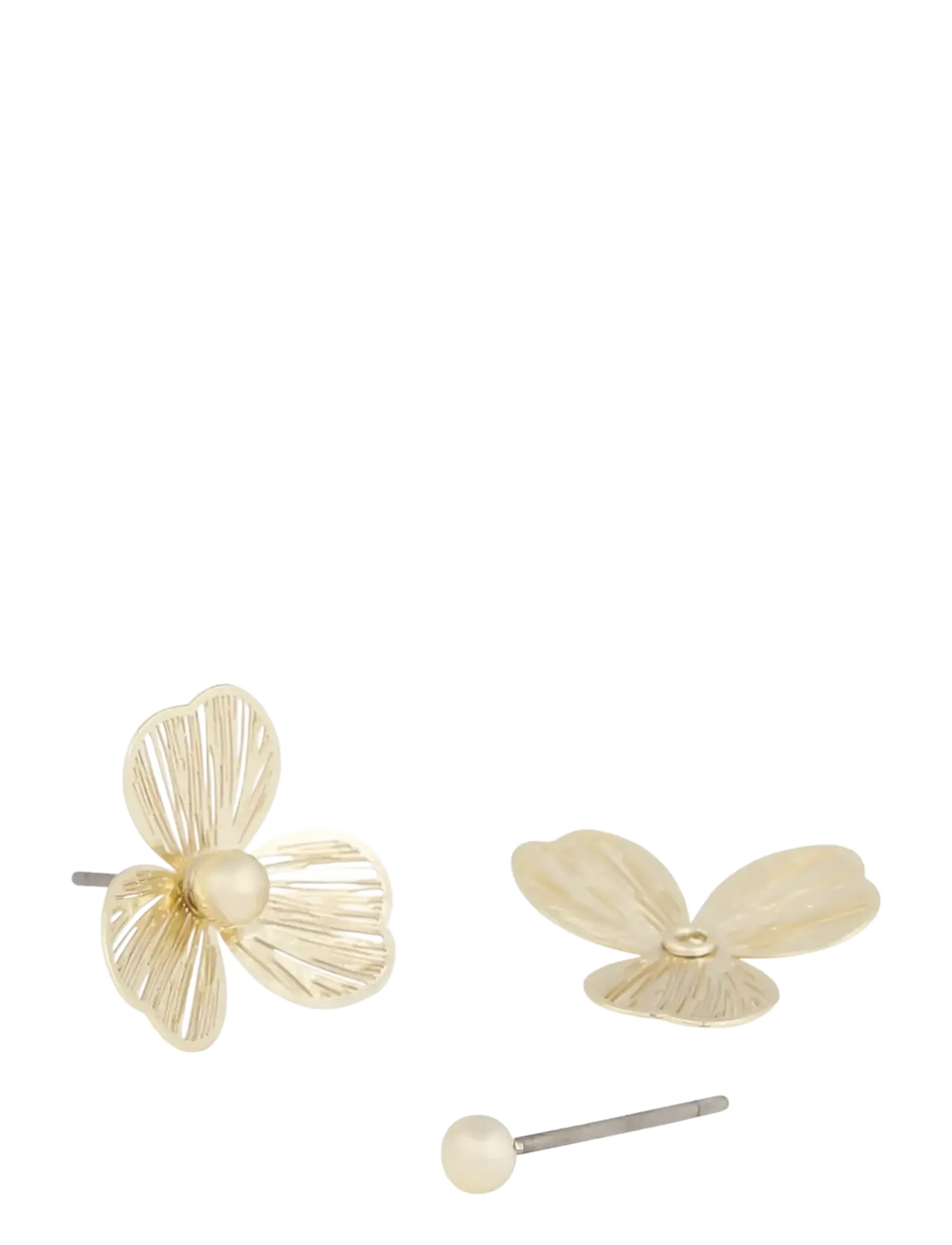 SNÖ of Sweden - Flora petal ear plain g-Onesize - stud earrings - plain g - 2