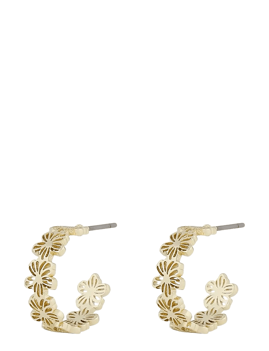 SNÖ of Sweden - Flora daisy small oval ear plain g-Onesize - rõngad - plain g - 1