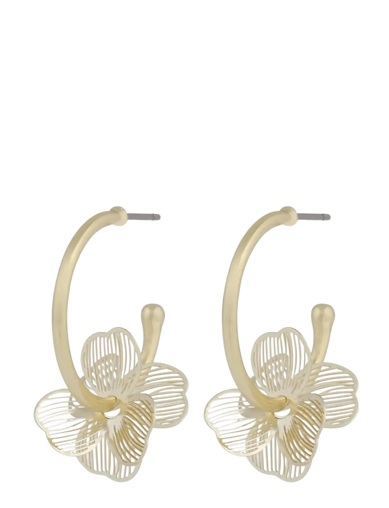 SNÖ of Sweden Flora petal oval ear plain g-Onesize - Festtøj - PLAIN G / gold