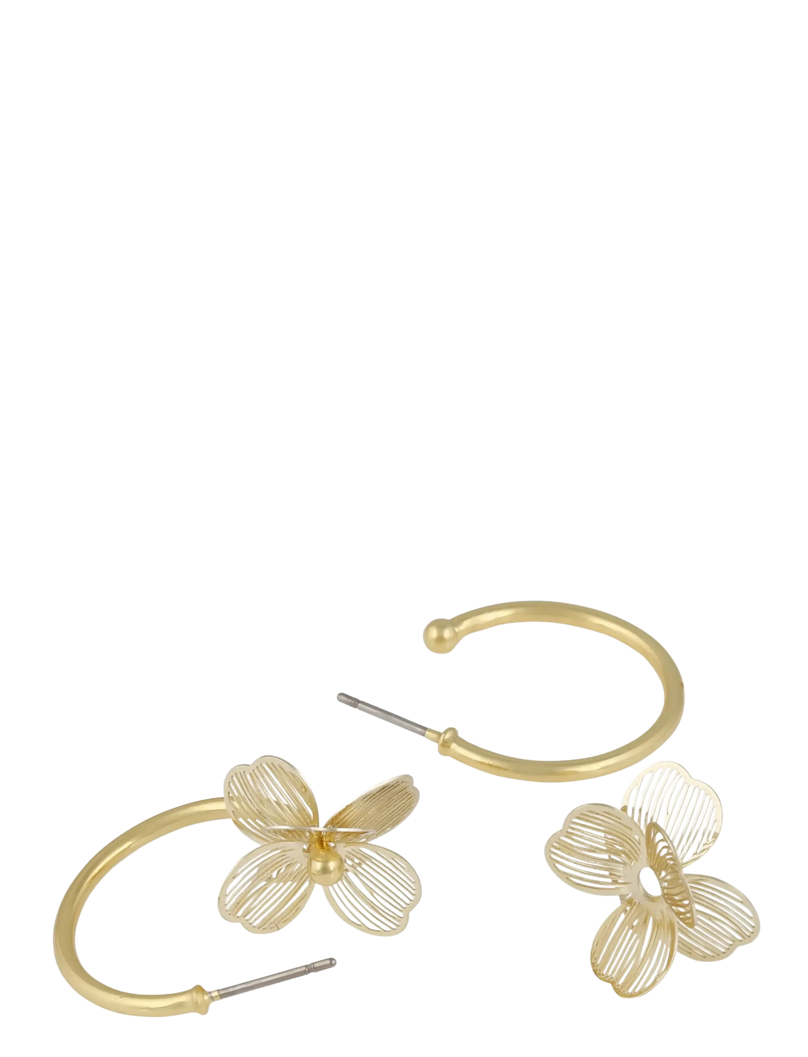 SNÖ of Sweden - Flora petal oval ear plain g-Onesize - hoops - plain g - 2