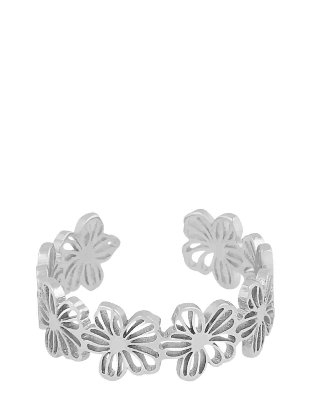 SNÖ of Sweden Flora daisy ring plain s-One Size - Festtøj - PLAIN S / silver