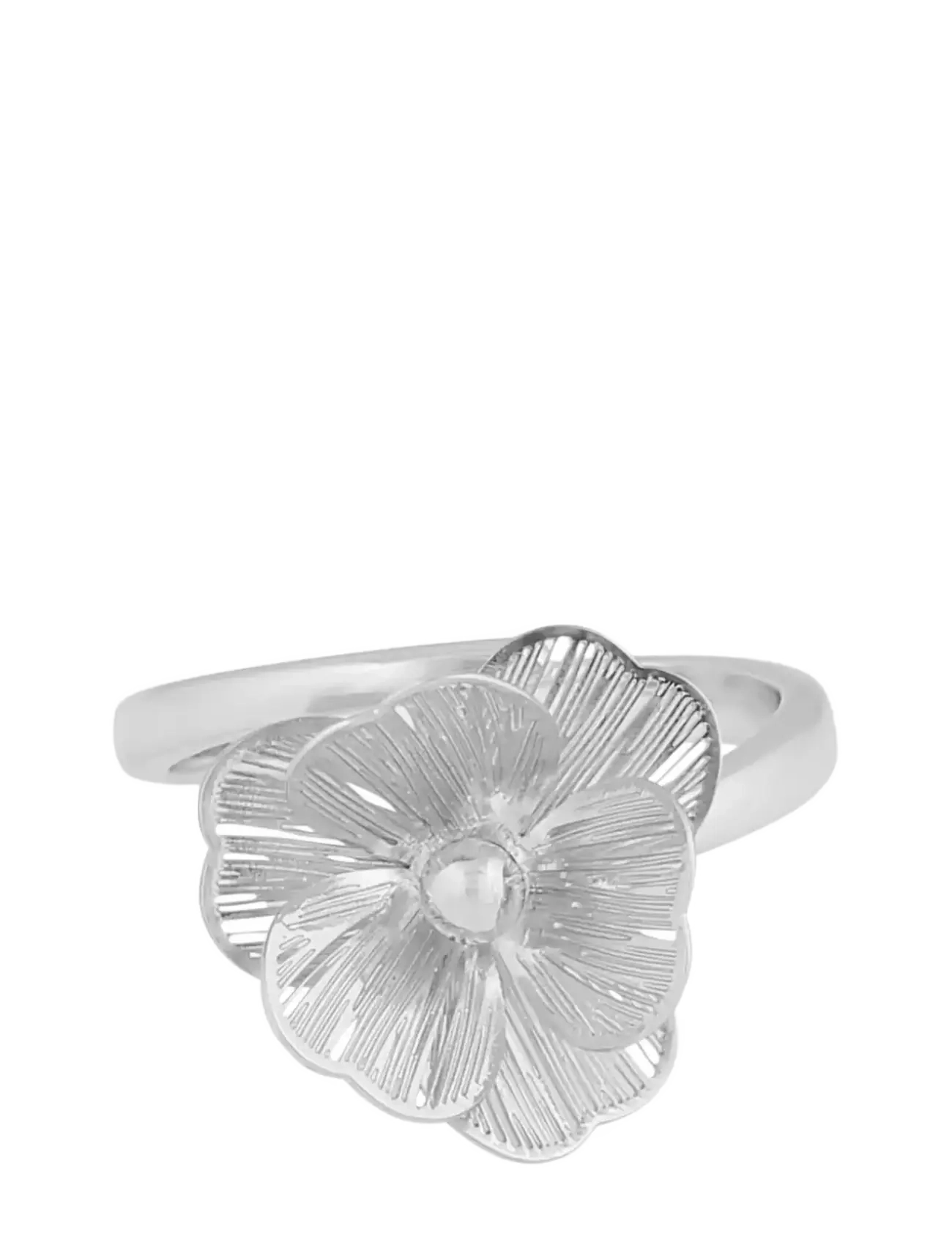 SNÖ of Sweden Flora petal ring plain s-One Size - Festtøj - PLAIN S / silver