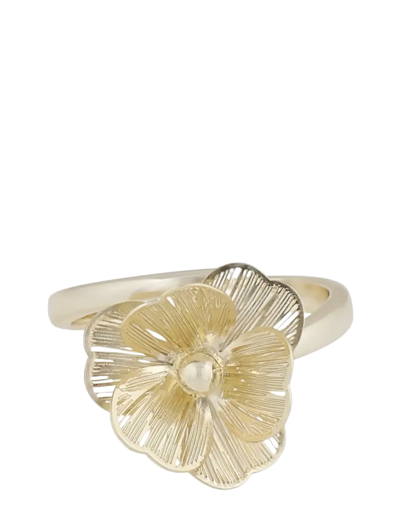 SNÖ of Sweden Flora petal ring plain g-One Size - Festtøj - PLAIN G / gold