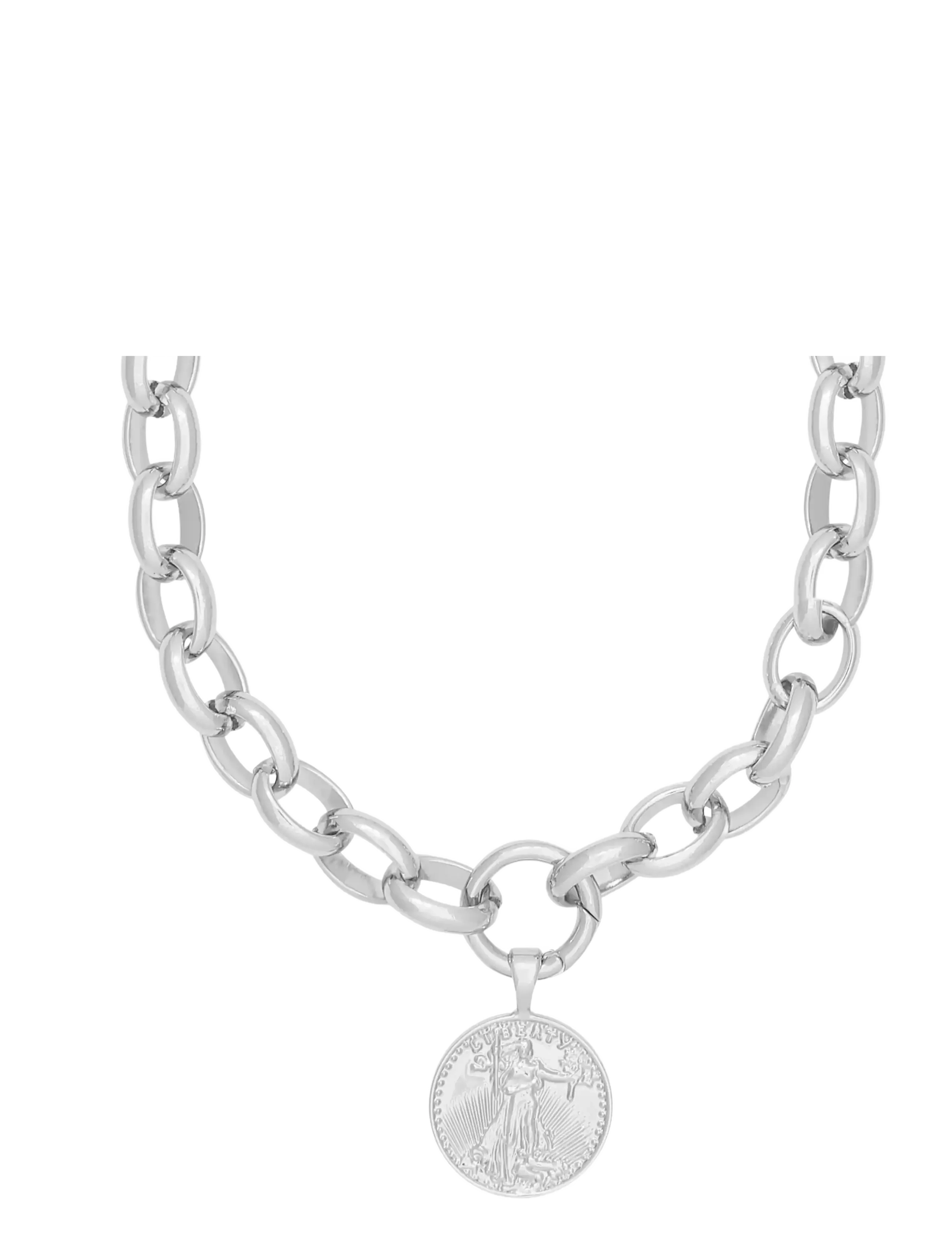 SNÖ of Sweden - Rule big coin neck 50 plain s-50 cm - colliers chaîne - plain s - 2