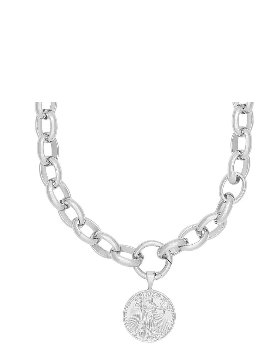 SNÖ of Sweden - Rule big coin neck 50 plain s-50 cm - naszyjniki łańcuszkowe - plain s - 2