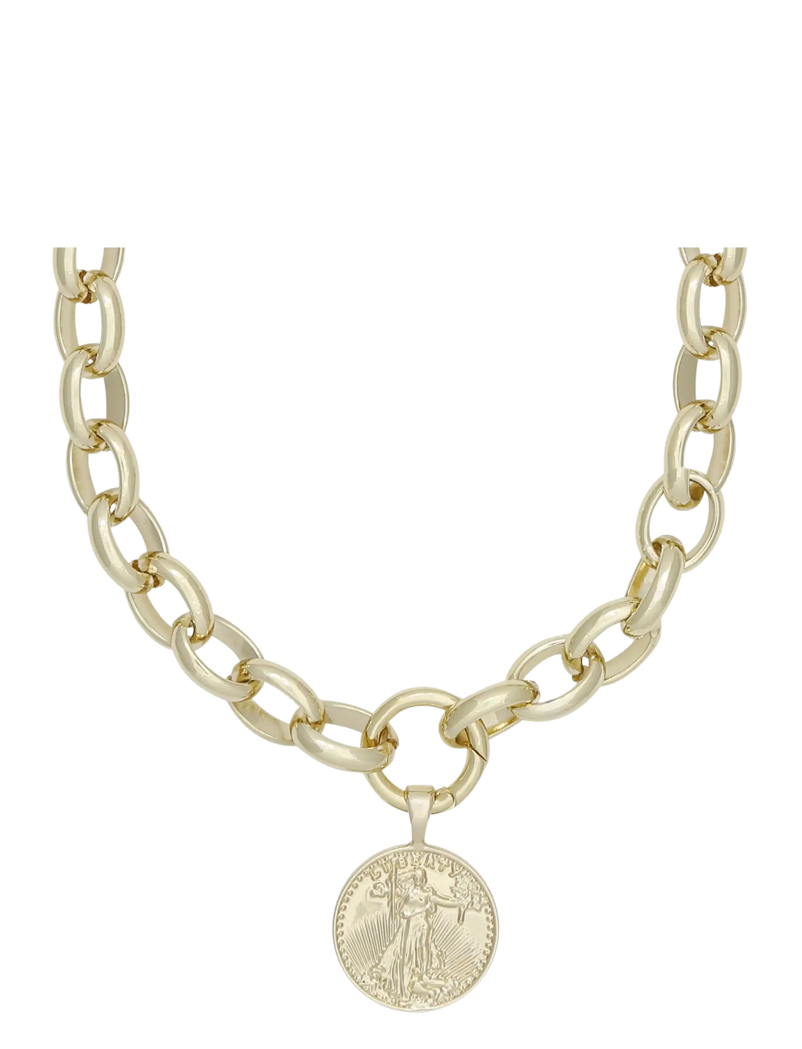 SNÖ of Sweden - Rule big coin neck 50 plain g-50 cm - colliers chaîne - plain g - 2