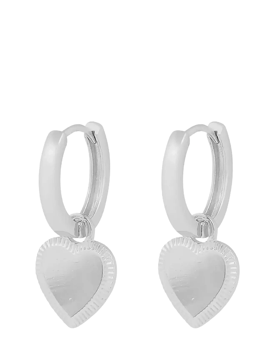 SNÖ of Sweden - Rule heart pendant ear plain s-Onesize - auskarai rinkutės - plain s - 1