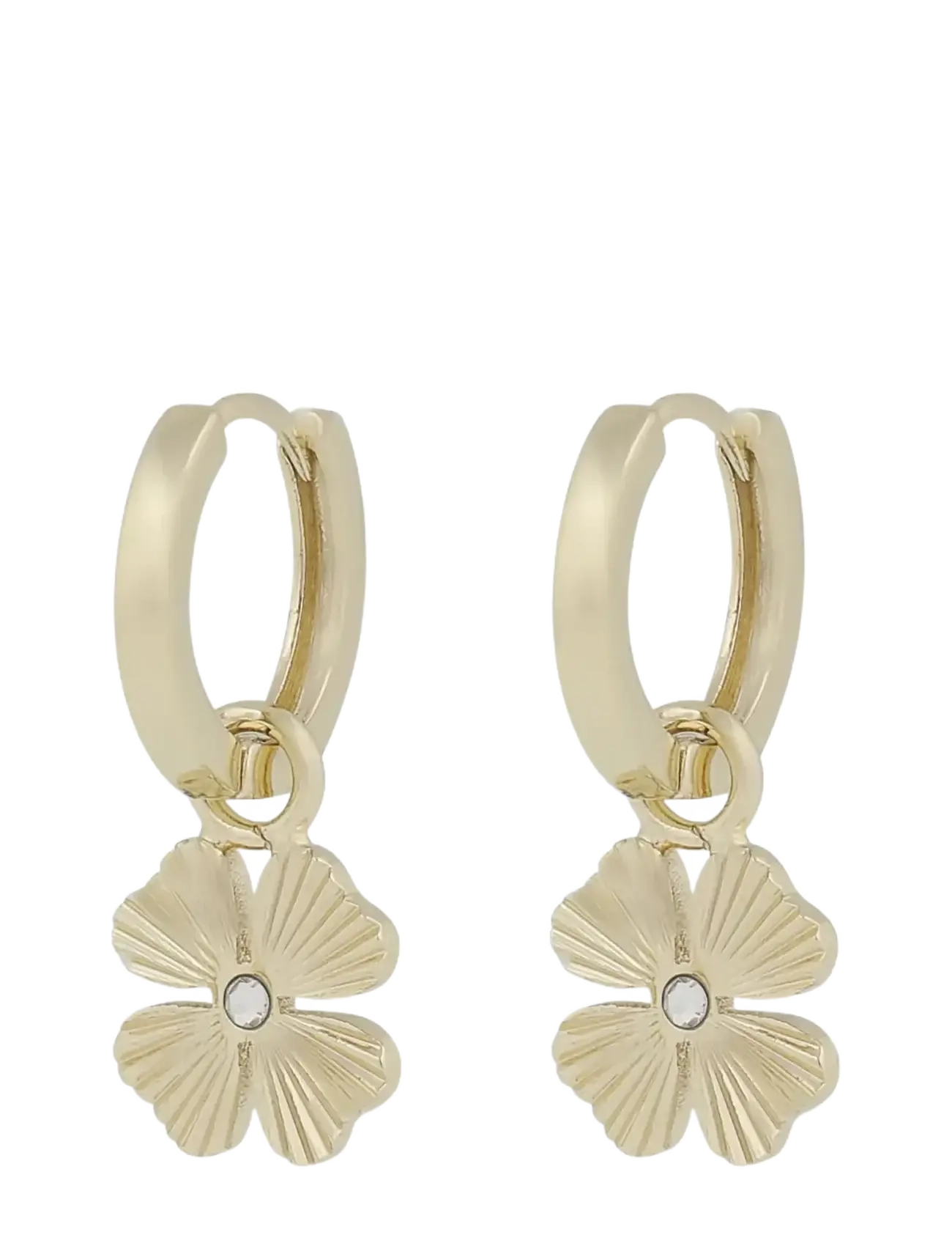 SNÖ of Sweden Rule clover pendant ear plain g-Onesize - SNÖ of Sweden - PLAIN G / gold