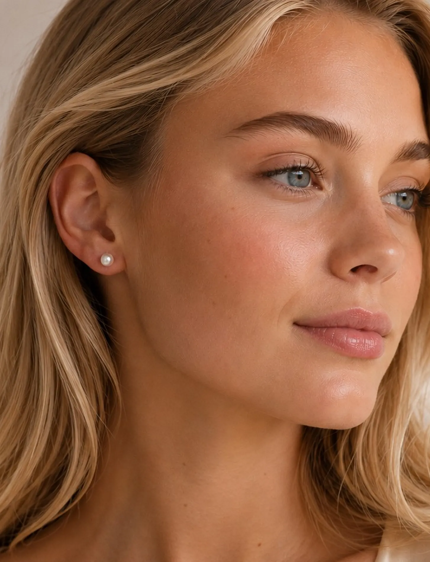 SNÖ of Sweden - Jackie pearl ear 6mm s/white - Onesize - s/white - 0